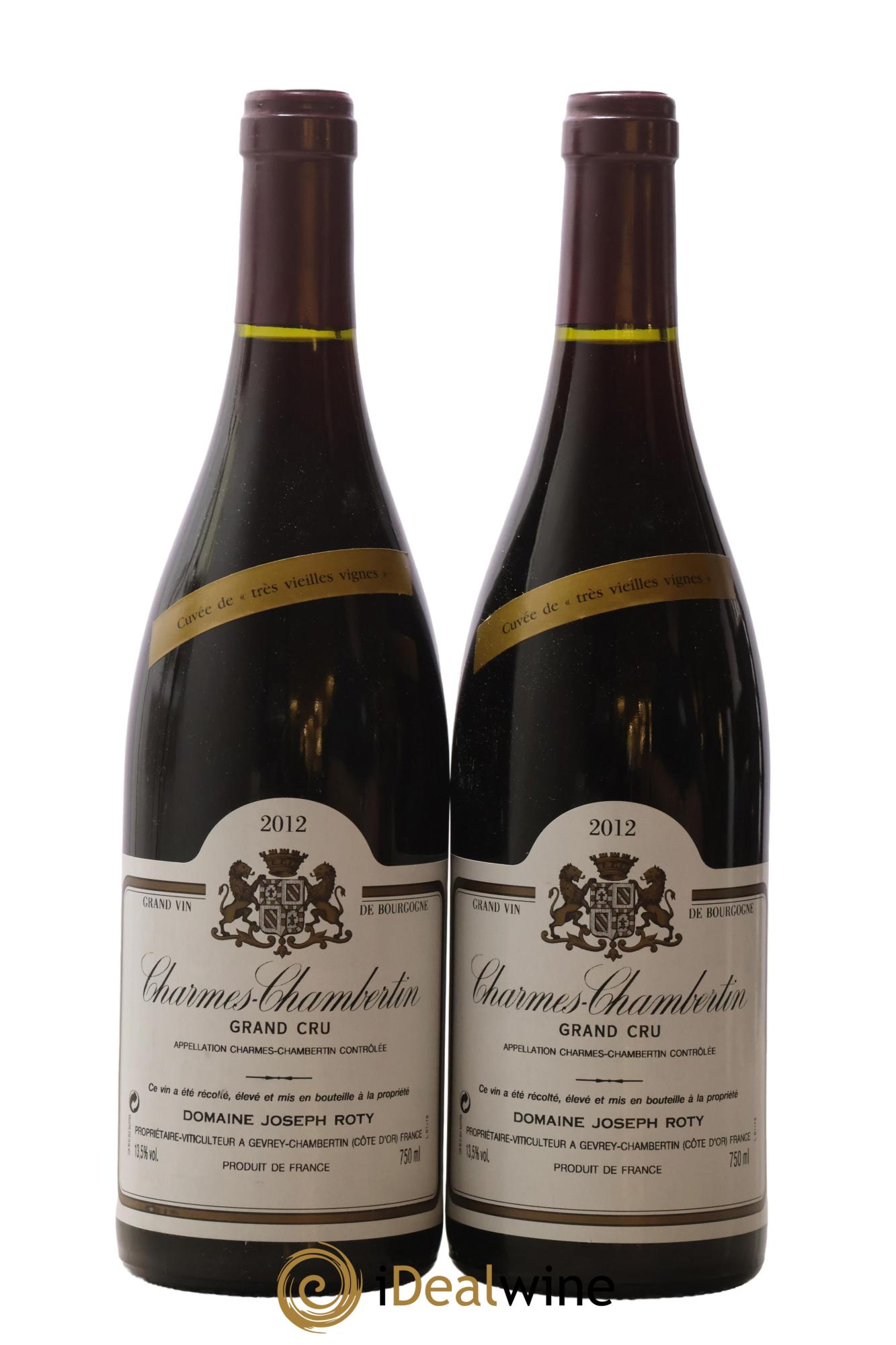 Charmes-Chambertin Grand Cru Très vieilles vignes Joseph Roty (Domaine) 2012 - Posten von 2 Flaschen - 0