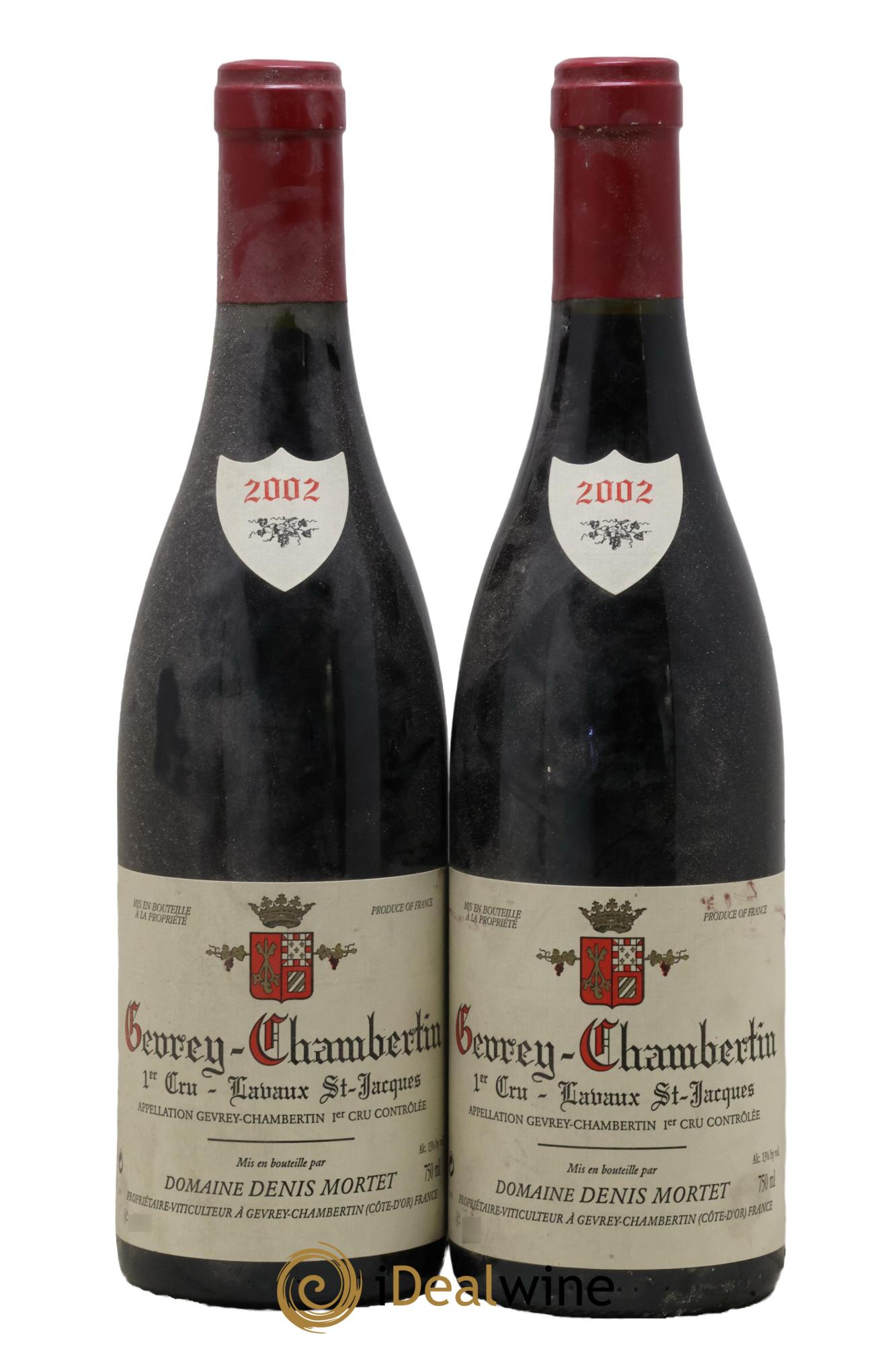 Gevrey-Chambertin 1er Cru Lavaux Saint Jacques Denis Mortet (Domaine) 2002 - Lot de 2 bouteilles - 0