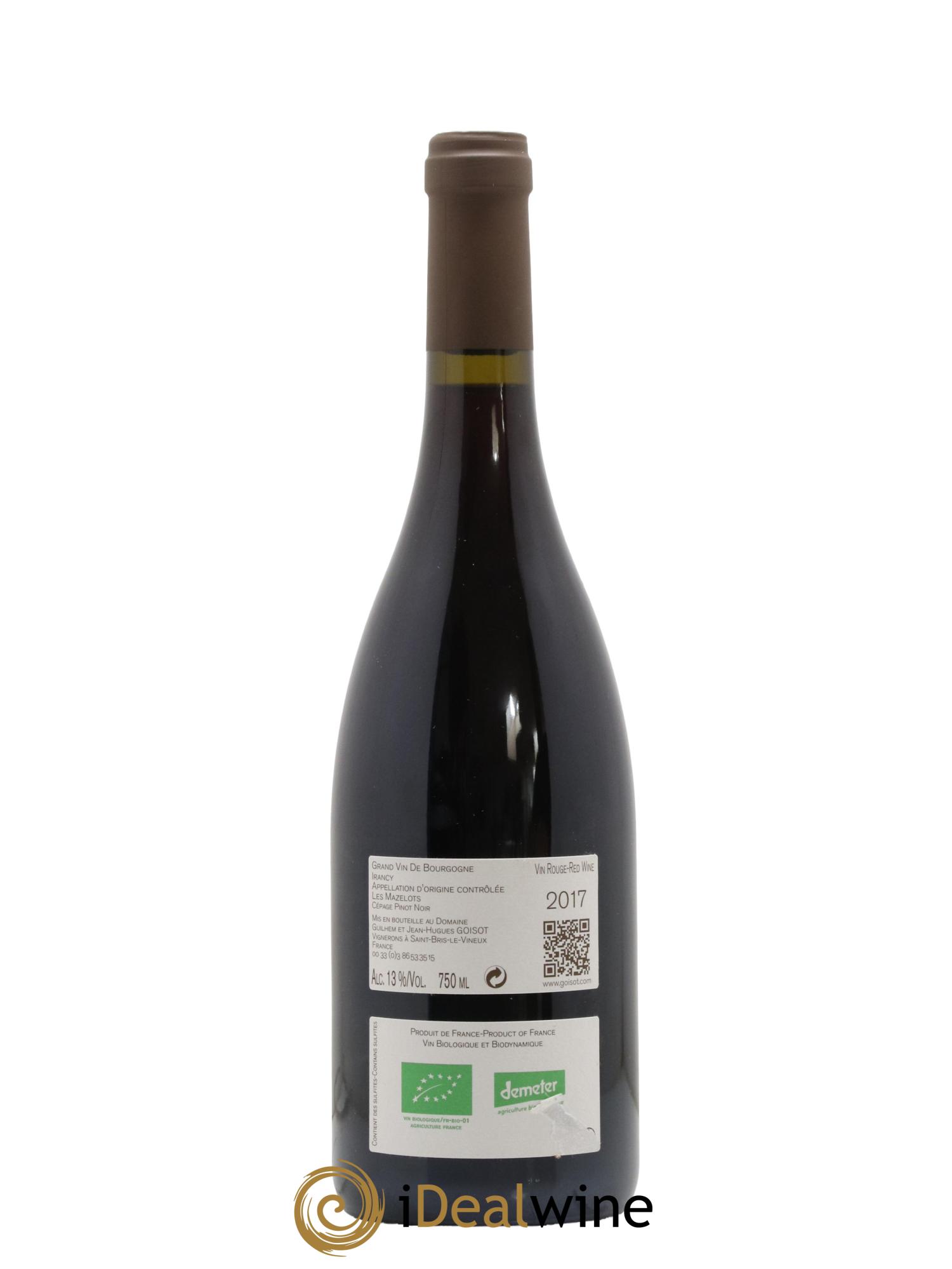 Irancy Les Mazelots Goisot 2017 - Lotto di 1 bottiglia - 1