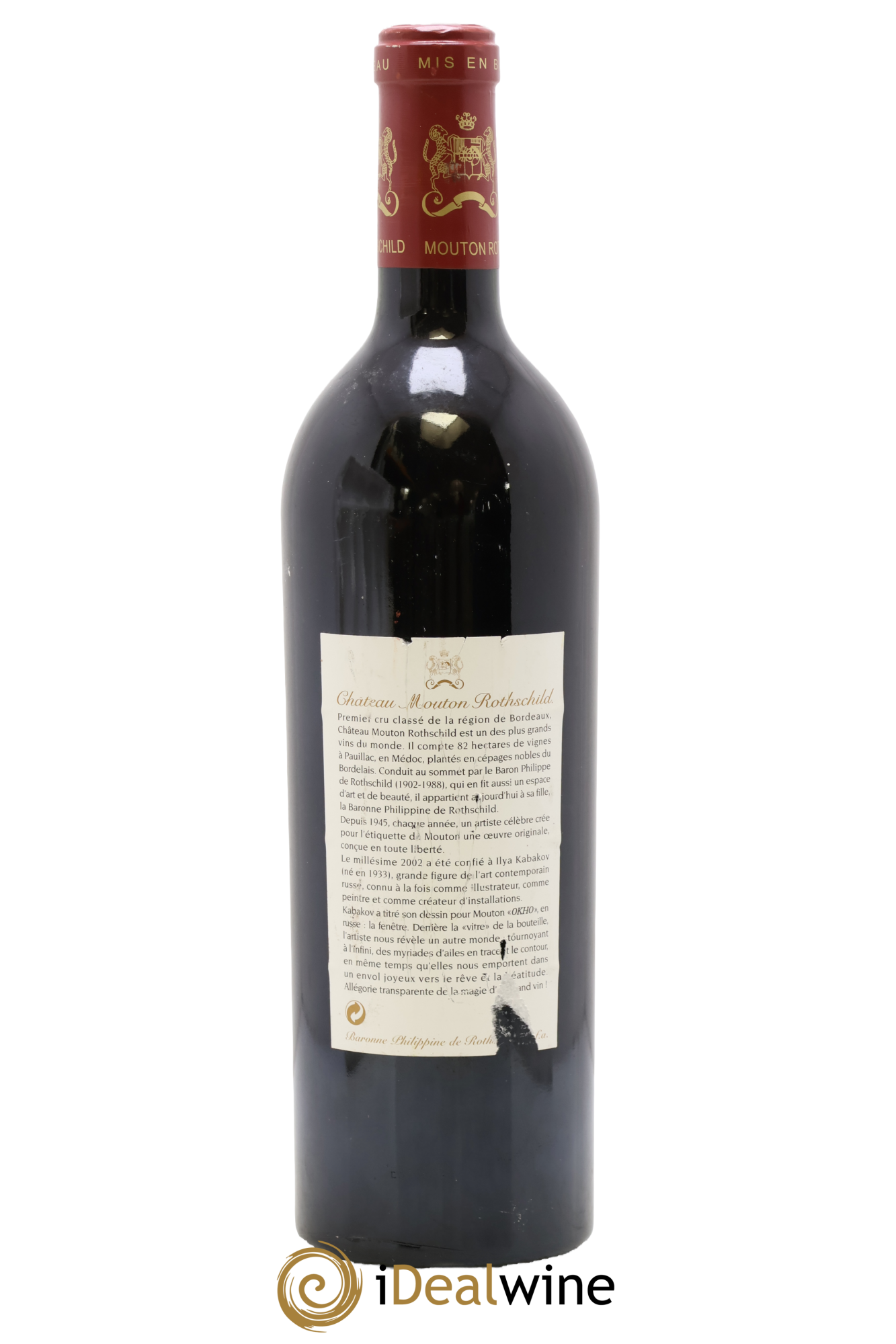 Château Mouton Rothschild 1er Grand Cru Classé 2002 - Lot de 1 bouteille - 1