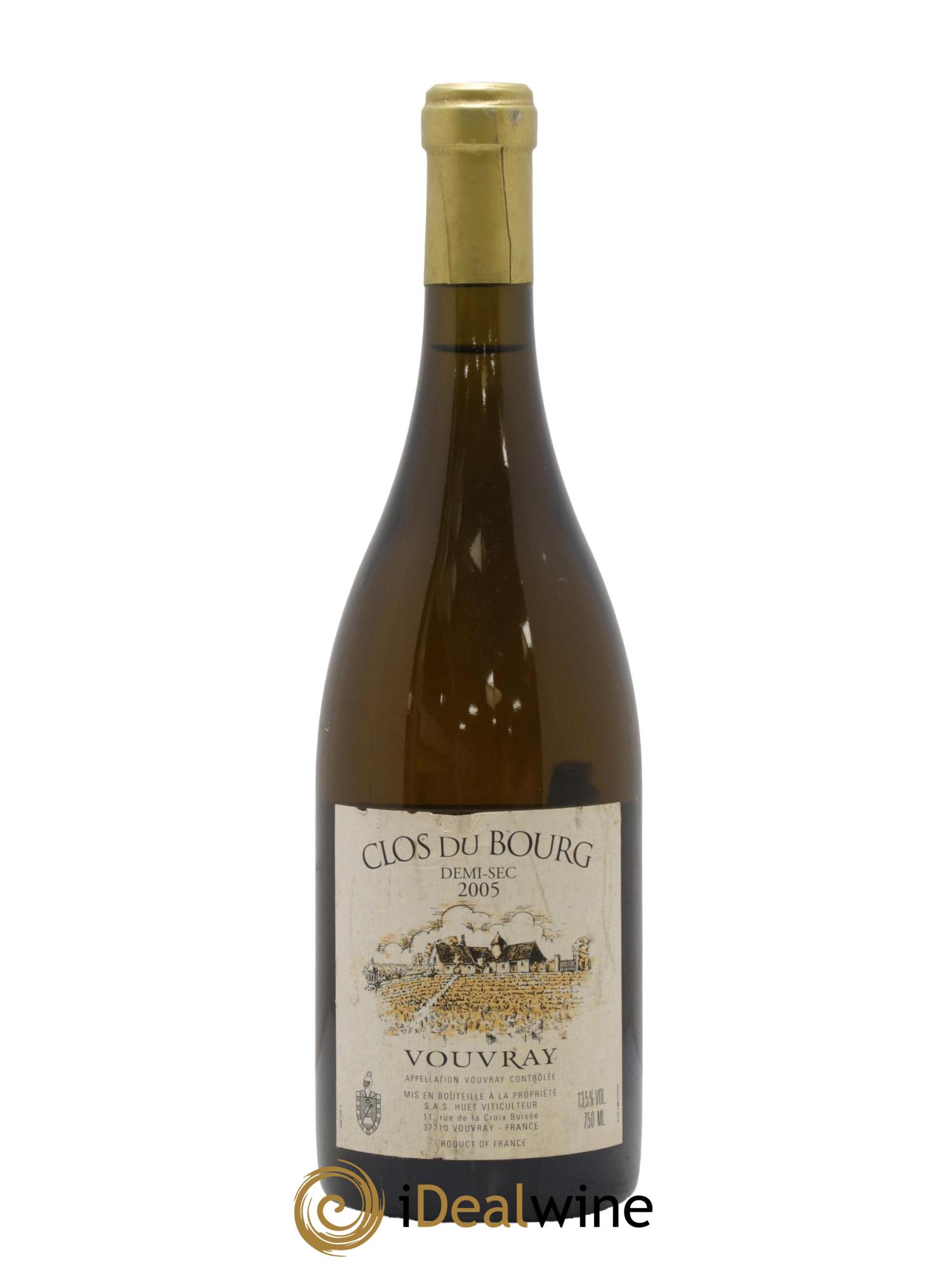 Vouvray Clos du Bourg Demi-Sec Domaine Huet 2005 - Lot de 1 bouteille - 0