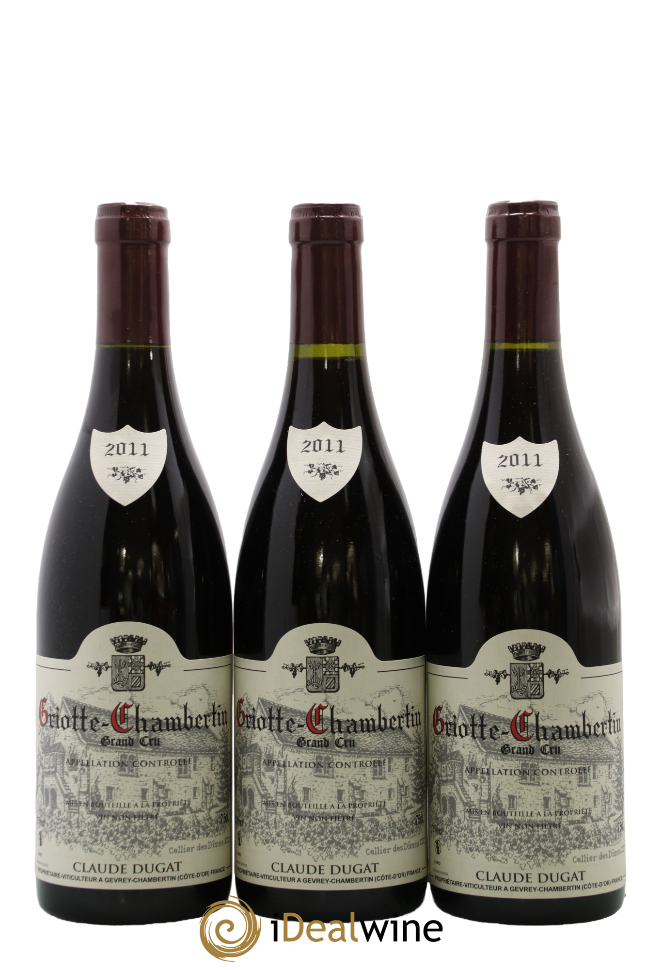 Griotte-Chambertin Grand Cru Claude Dugat 2011 - Posten von 3 Flaschen - 0