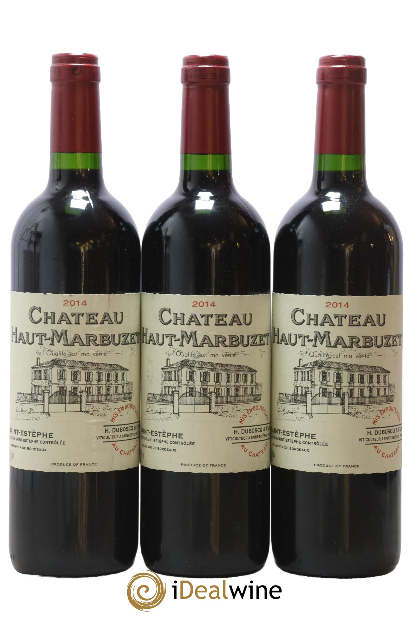 Château Haut Marbuzet 2014 - Lotto di 3 bottiglie - 0