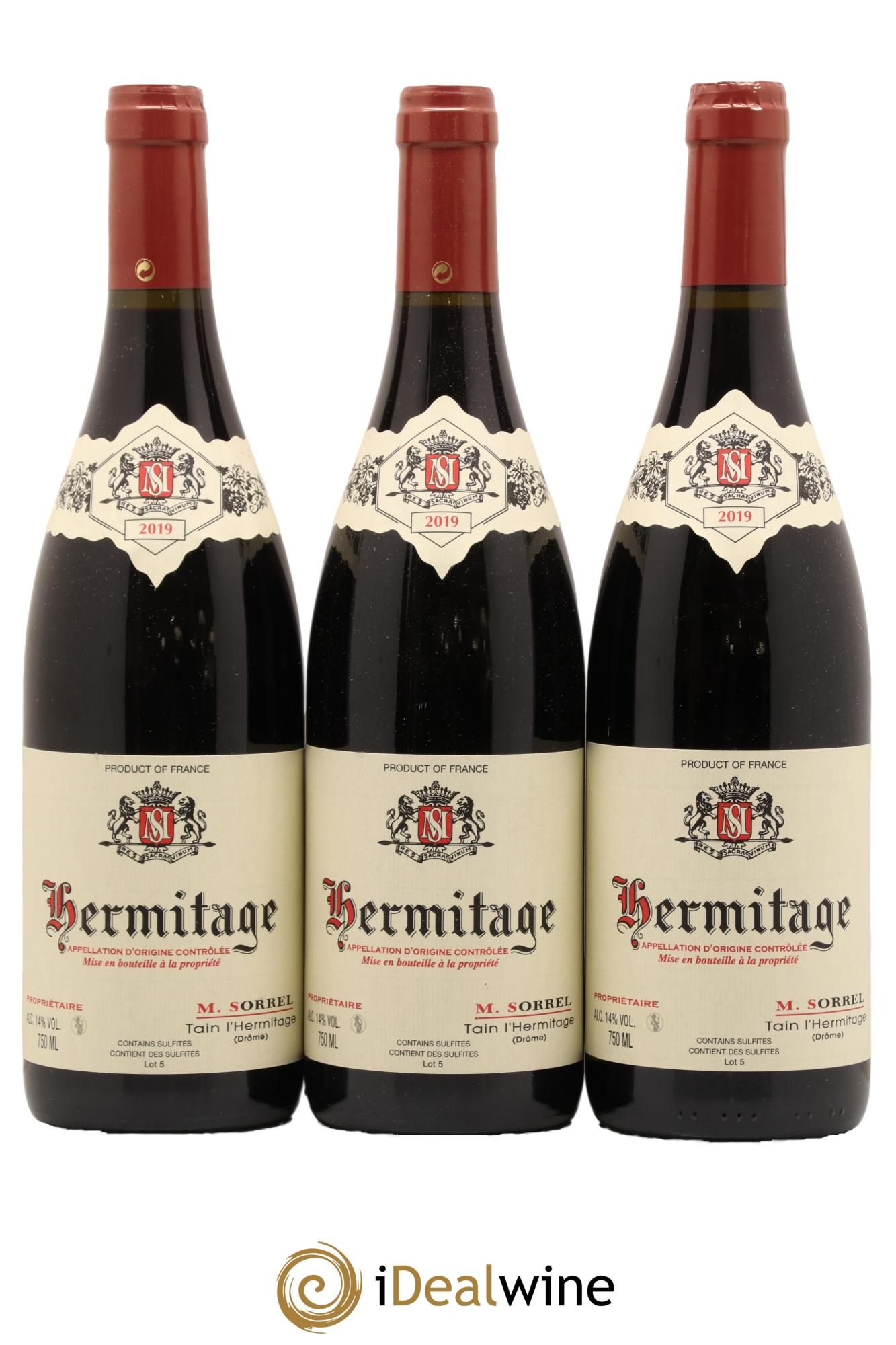 Hermitage Marc Sorrel 2019 - Lot de 3 bouteilles - 0