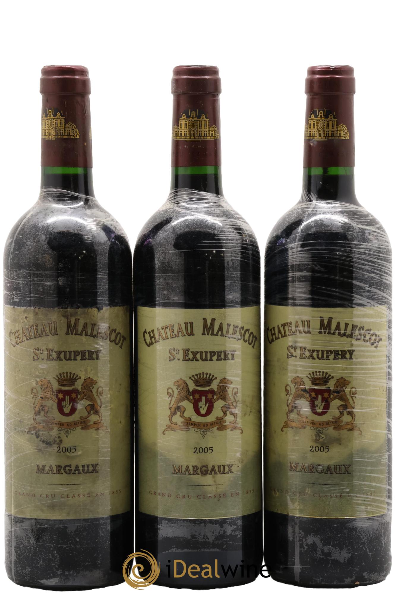 Château Malescot Saint-Exupéry 3ème Grand Cru Classé 2005 - Lot de 3 bouteilles - 0