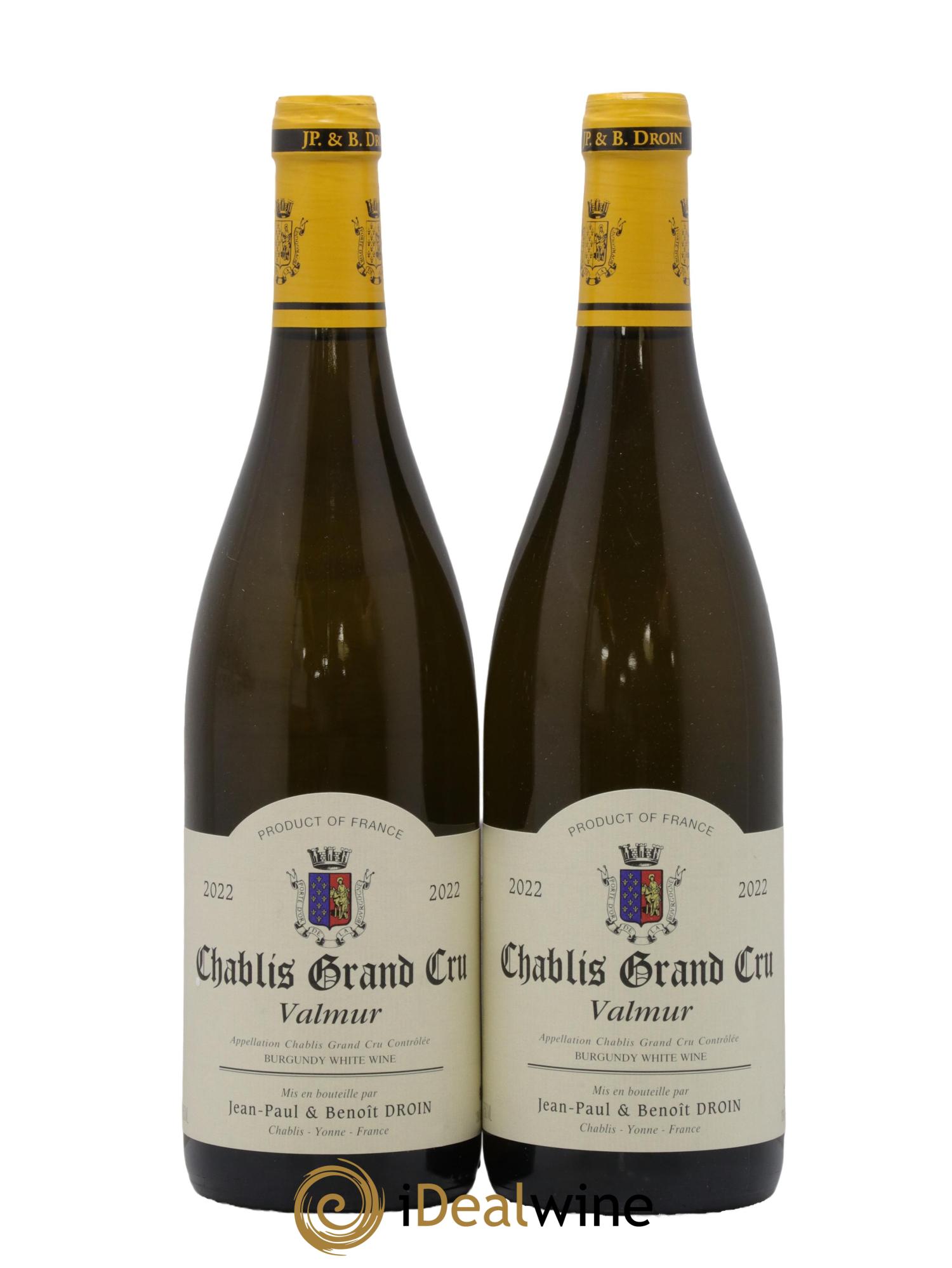 Chablis Grand Cru Valmur Jean-Paul & Benoît Droin (Domaine) 2022 - Posten von 2 Flaschen - 0