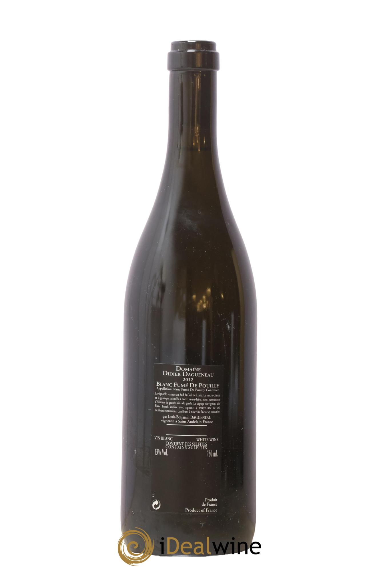 Vin de France (anciennement Pouilly-Fumé) Silex Dagueneau (Domaine Didier - Louis-Benjamin) 2012 - Lot of 1 bottle - 1