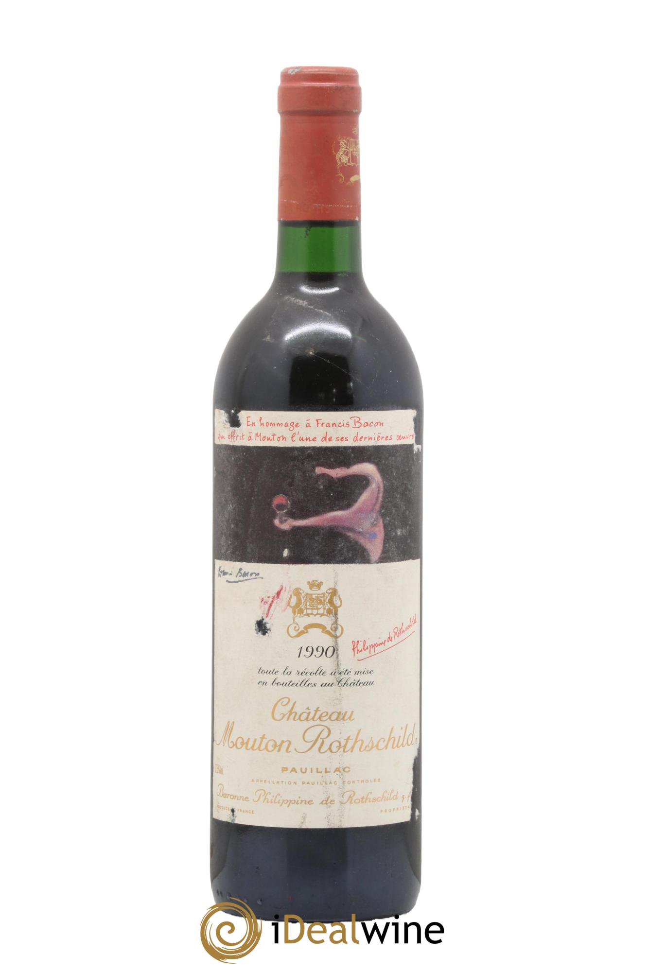 Château Mouton Rothschild 1er Grand Cru Classé 1990 - Lot de 1 bouteille - 0
