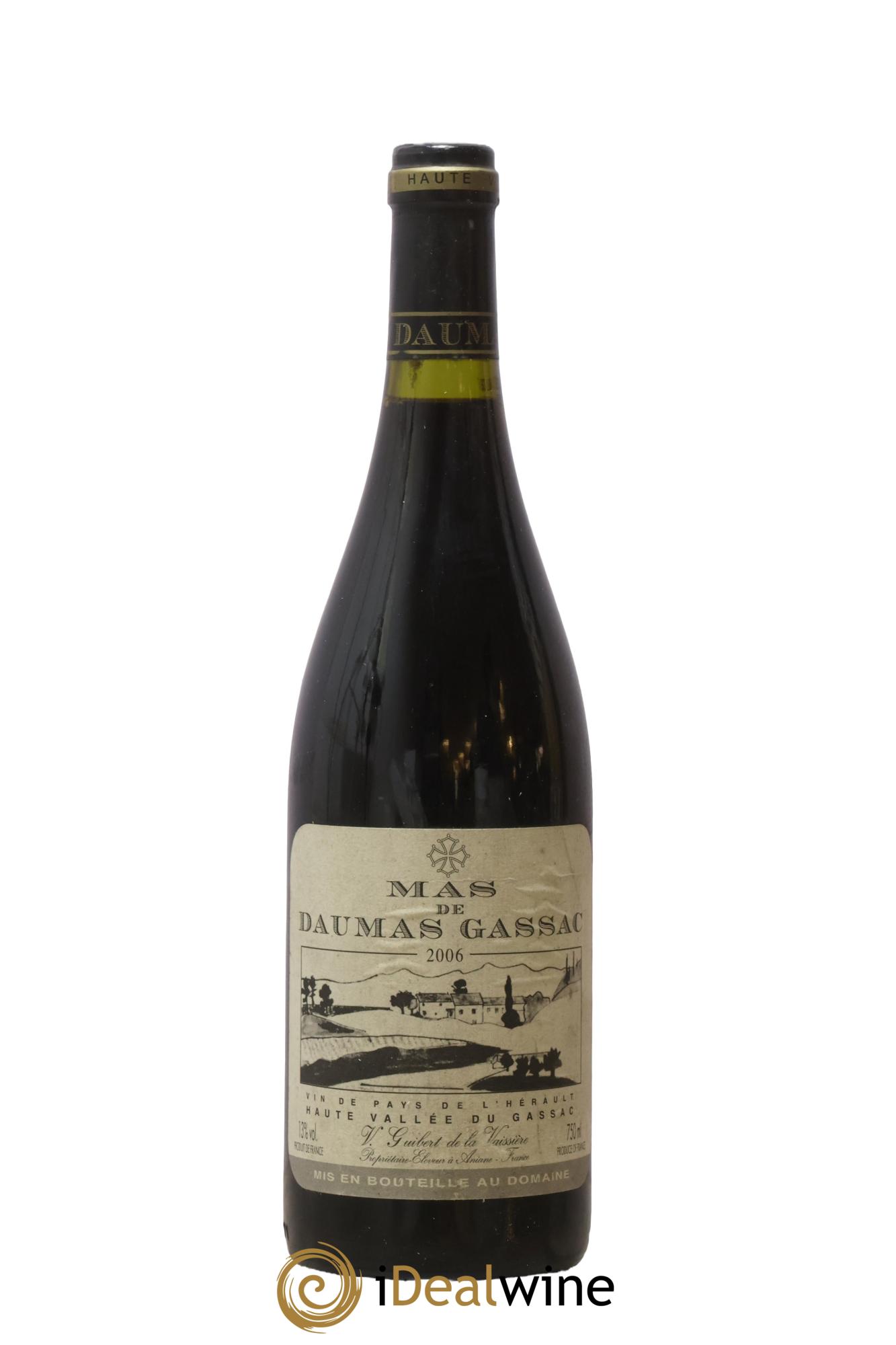 Saint-Guilhem-le-Désert - Cité d'Aniane Mas Daumas Gassac Famille Guibert de La Vaissière 2006 - Lot de 1 bouteille - 0