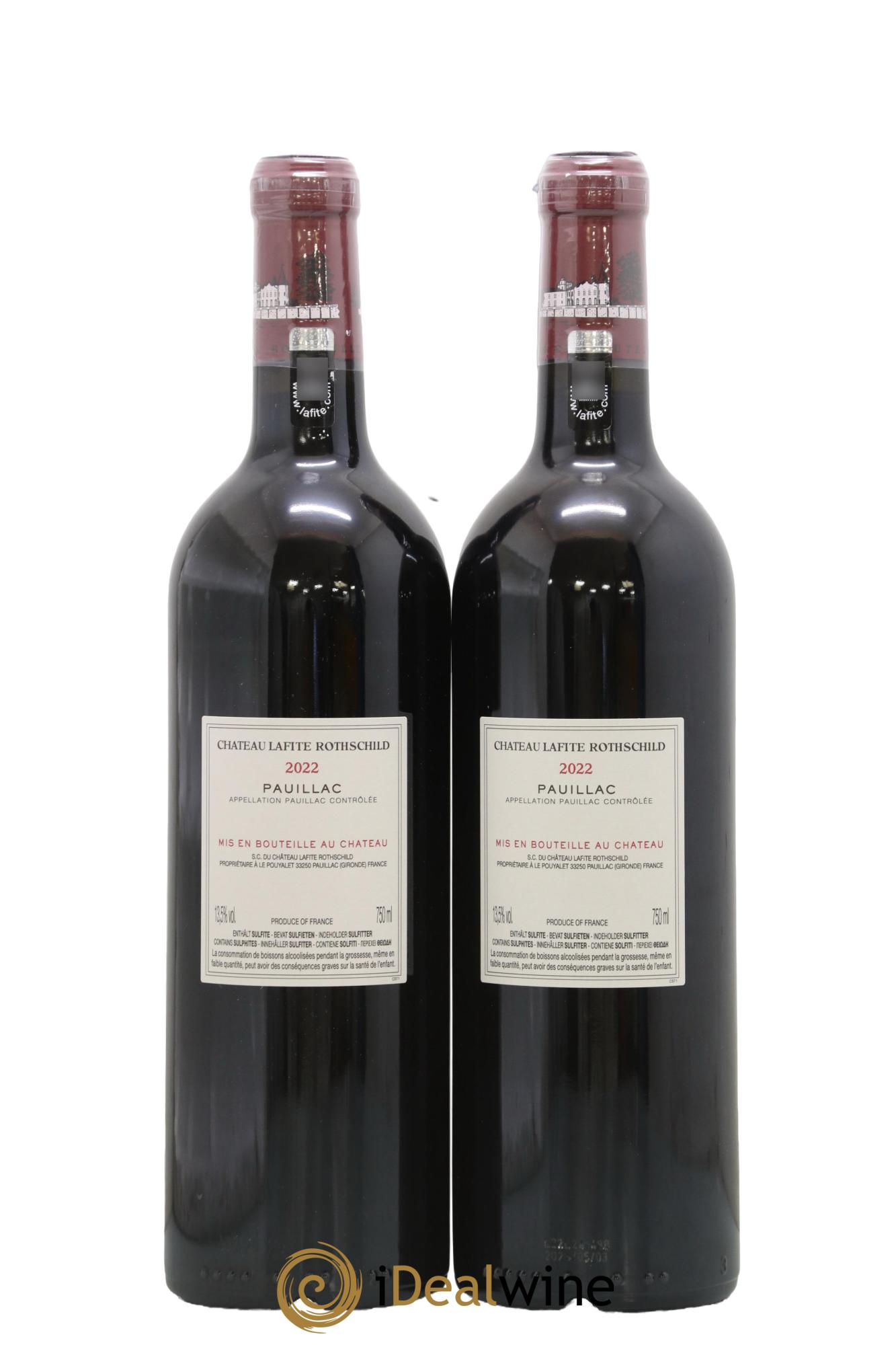 Château Lafite Rothschild 1er Grand Cru Classé 2022 - Lot of 2 bottles - 1