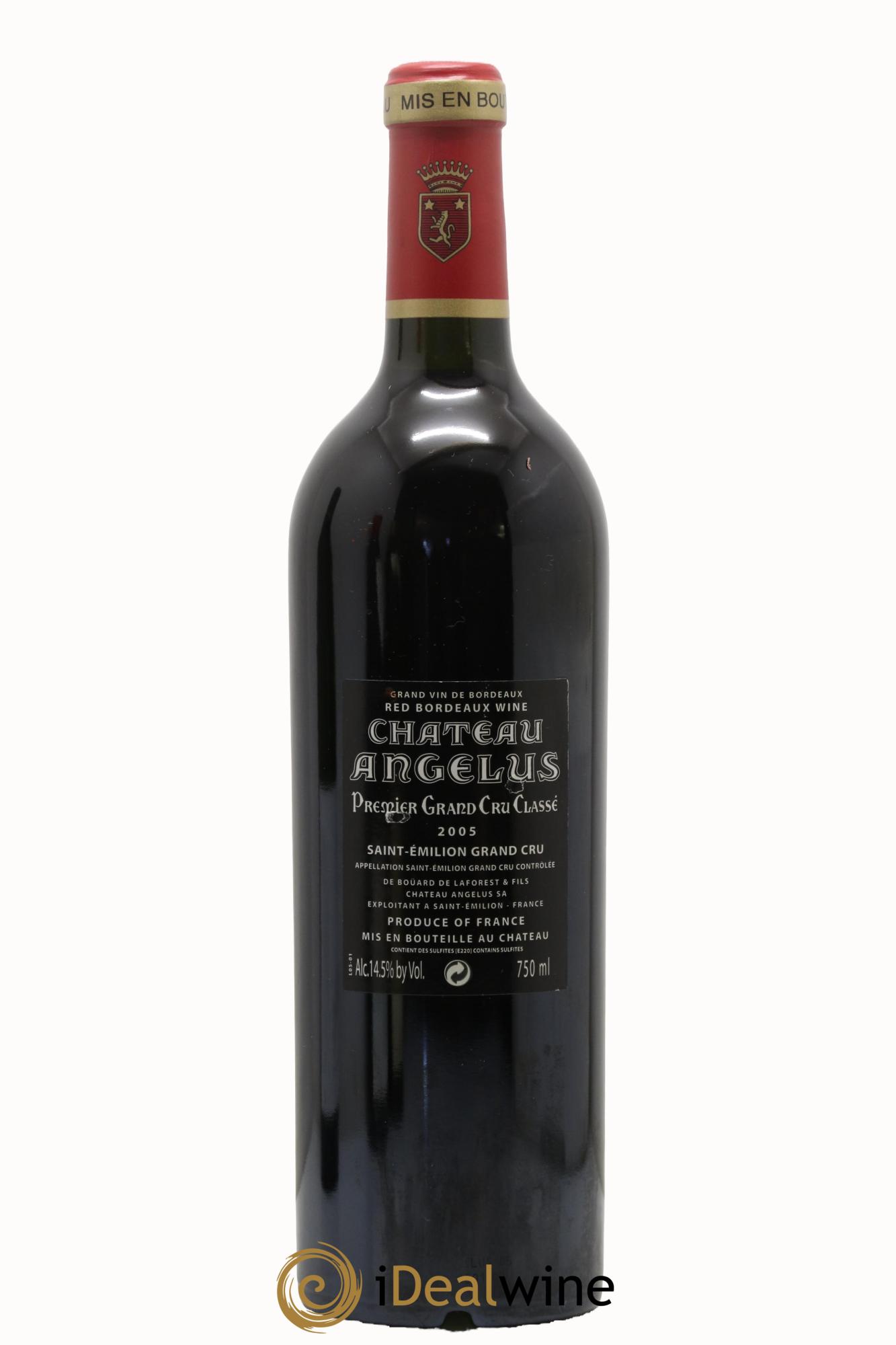 Château Angélus 1er Grand Cru Classé A 2005 - Lot de 1 bouteille - 1