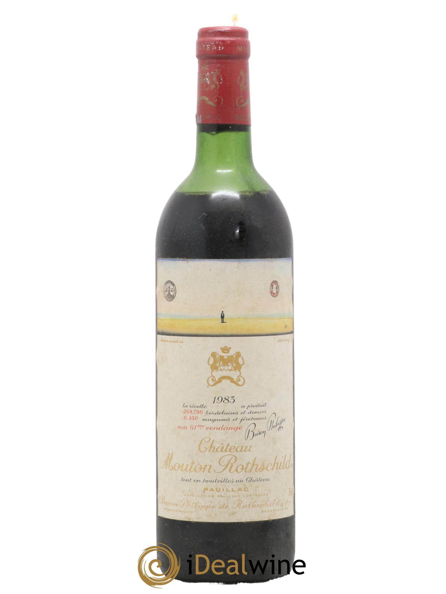 Château Mouton Rothschild 1er Grand Cru Classé 1983 - Lot de 1 bouteille - 0