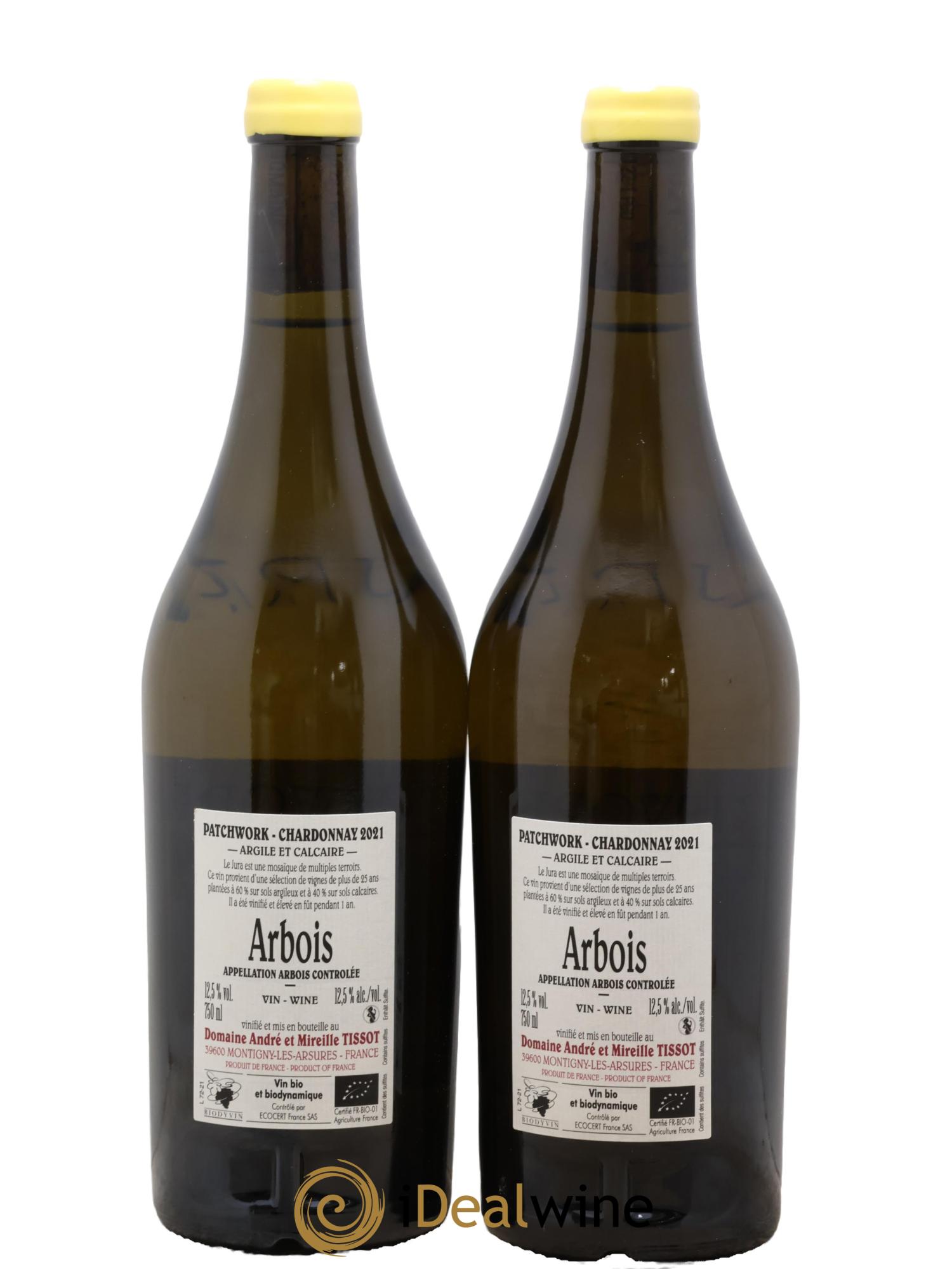 Arbois Patchwork Bénédicte et Stéphane Tissot 2021 - Lot of 2 bottles - 1