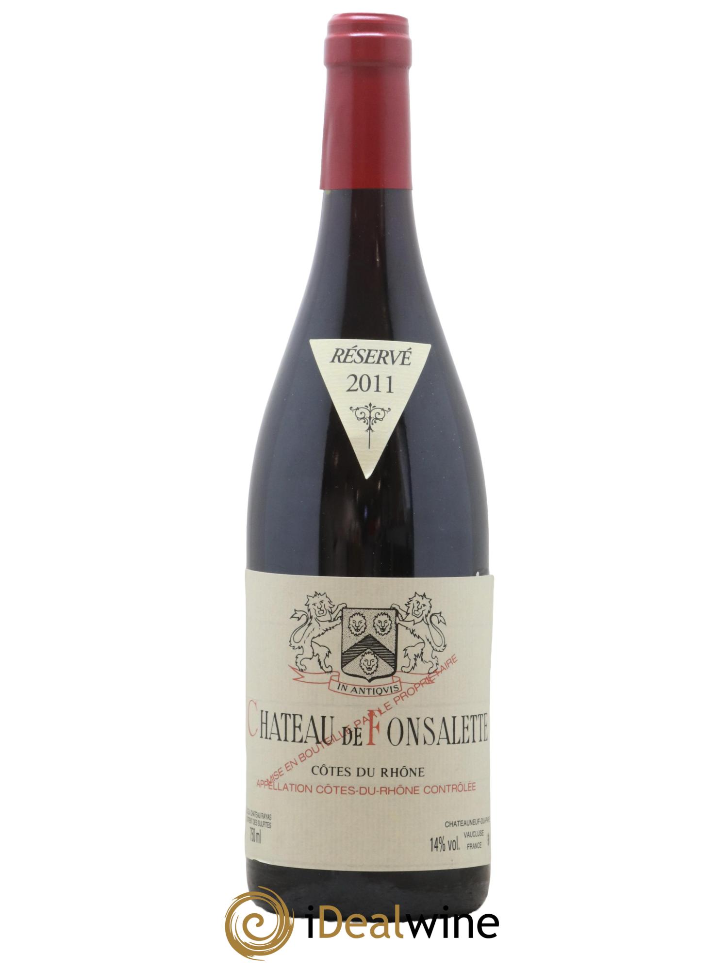Côtes-du-Rhône Château de Fonsalette Emmanuel Reynaud 2011 - Lot de 1 bouteille - 0