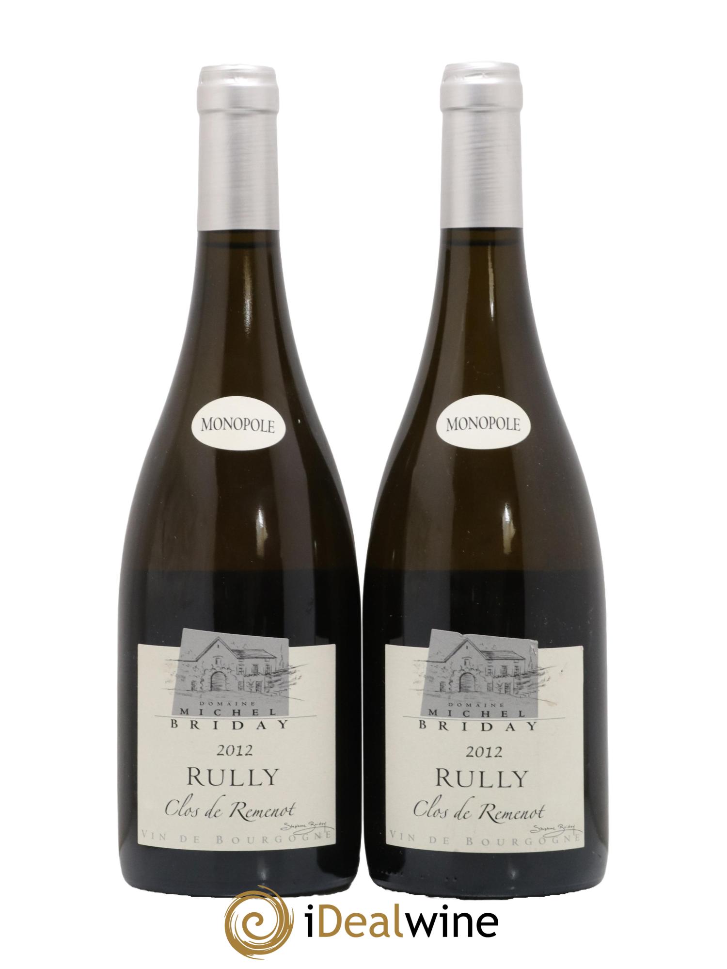 Rully Clos de Remenot Michel Briday 2012 - Lot de 2 bouteilles - 0