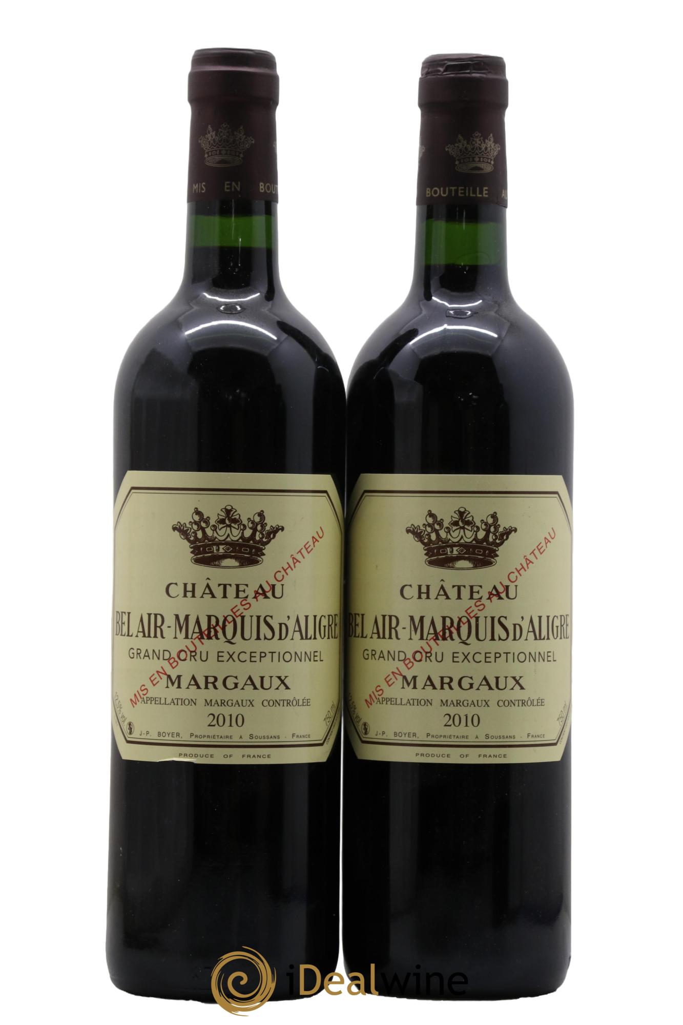 Château Bel Air Marquis d'Aligre 2010 - Lot de 2 bouteilles - 0