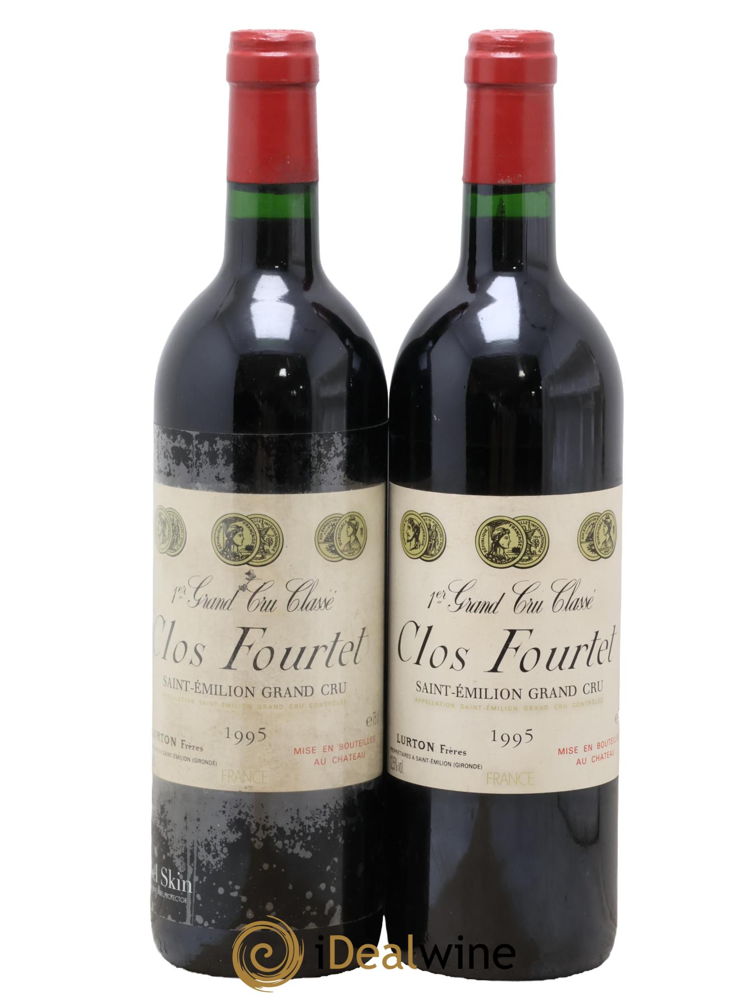 Clos Fourtet 1er Grand Cru Classé B 1995 - Lot of 2 bottles - 0