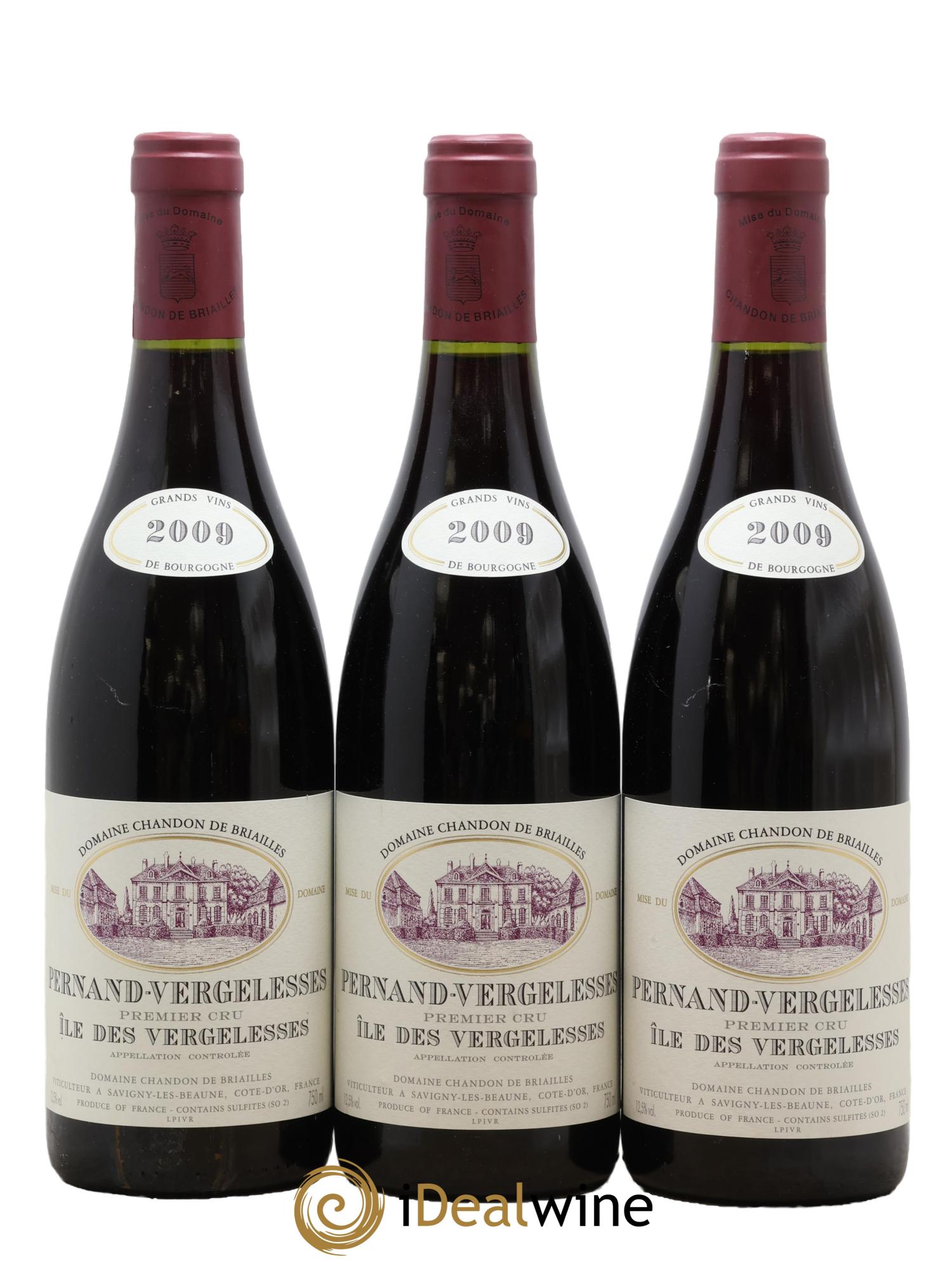 Pernand-Vergelesses 1er Cru Ile des Vergelesses Chandon de Briailles 2009 - Posten von 3 Flaschen - 0