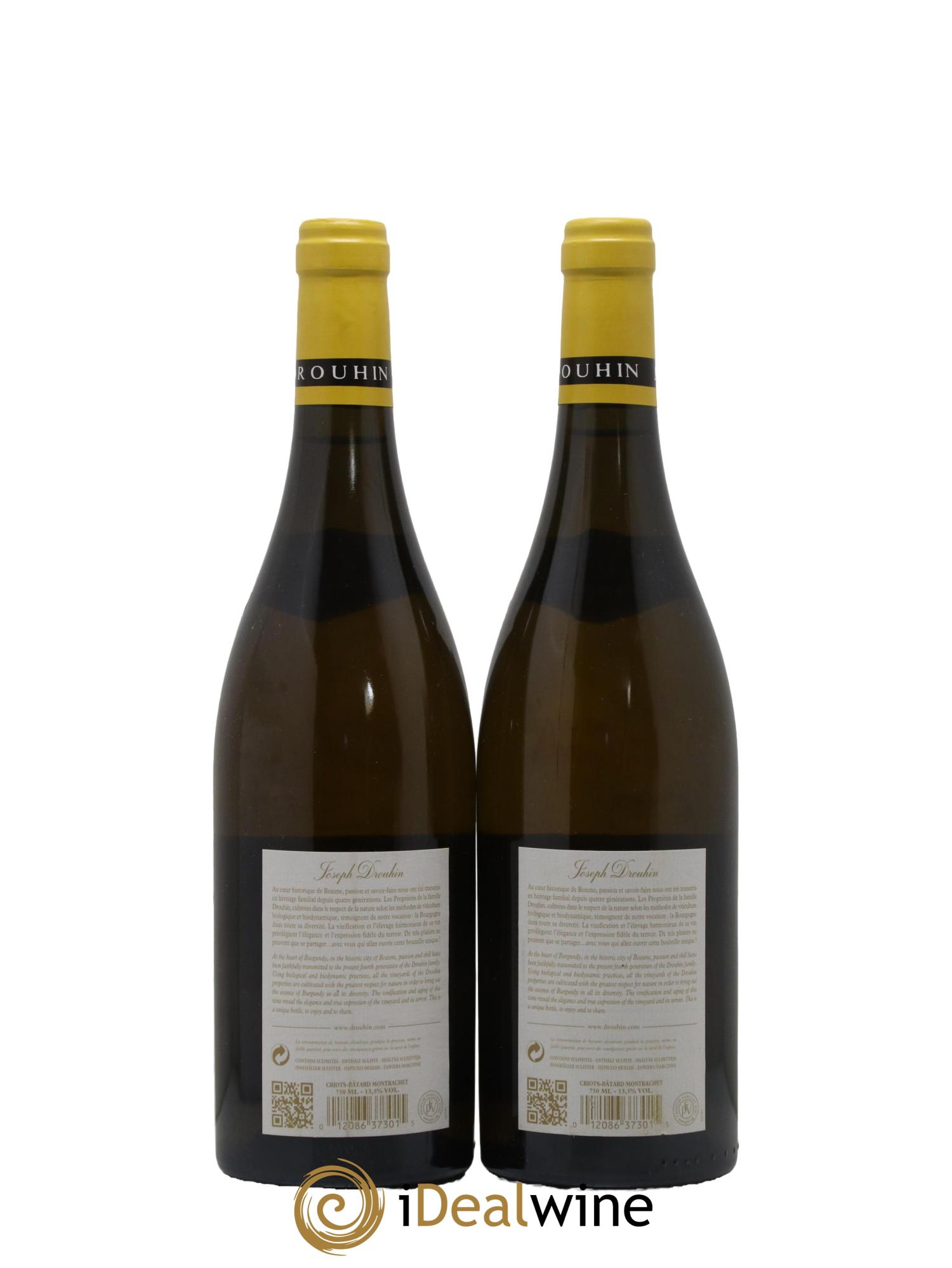 Criots-Bâtard-Montrachet Grand Cru Joseph Drouhin 2012 - Lot de 2 bouteilles - 1
