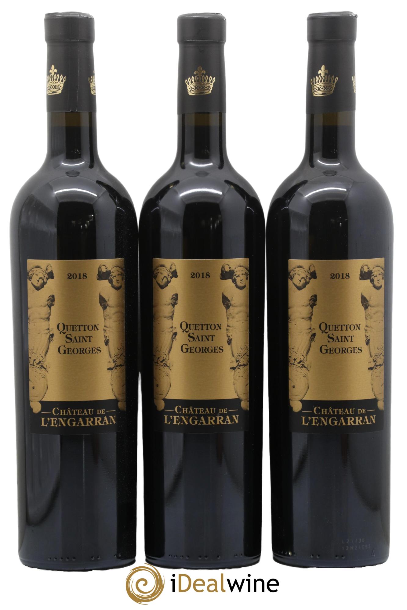 Languedoc Quetton Saint-Georges Château de l'Engarran 2018 - Lot de 3 bouteilles - 0