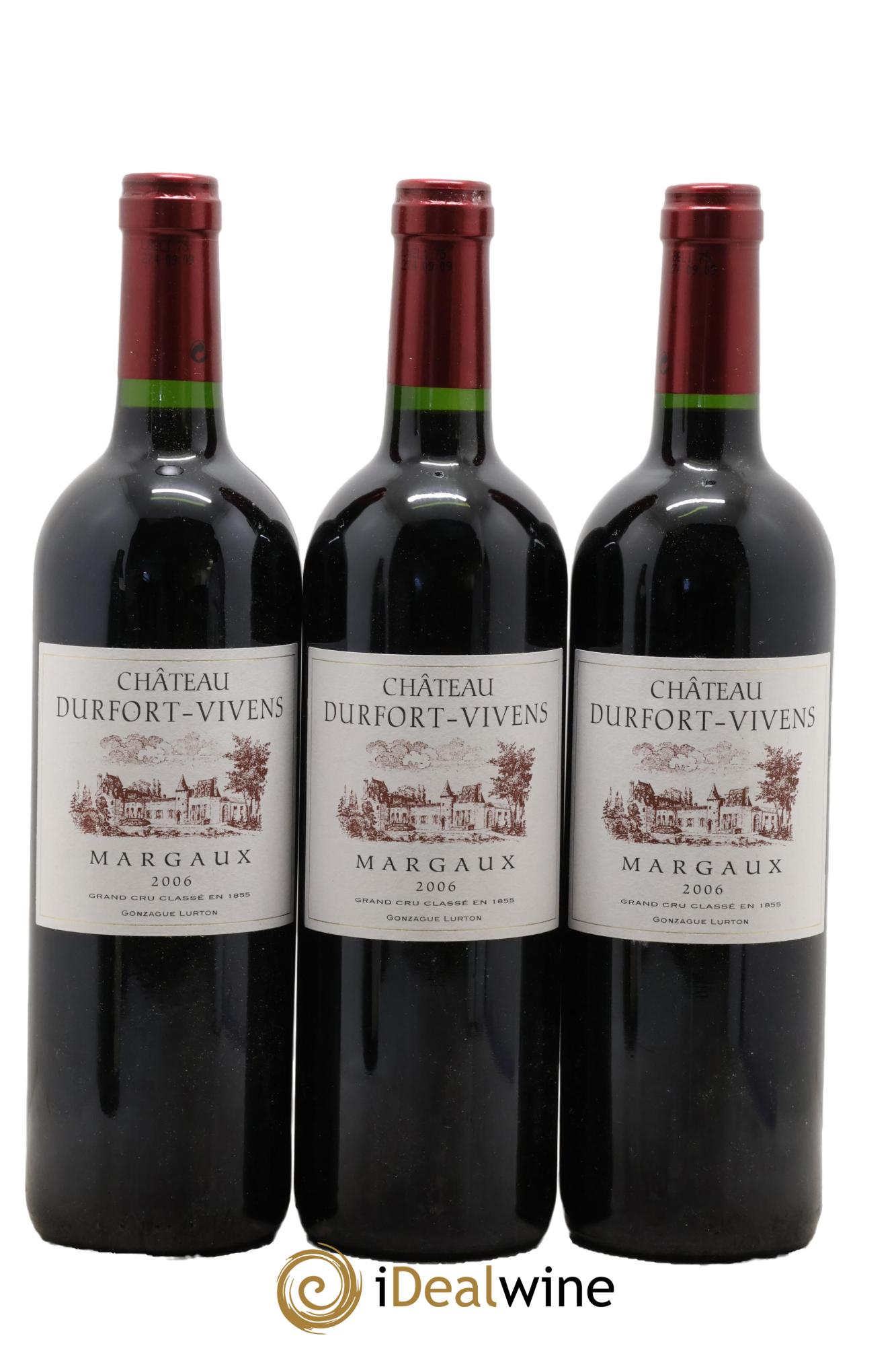 Château Durfort Vivens 2ème Grand Cru Classé 2006 - Lot de 3 bouteilles - 0