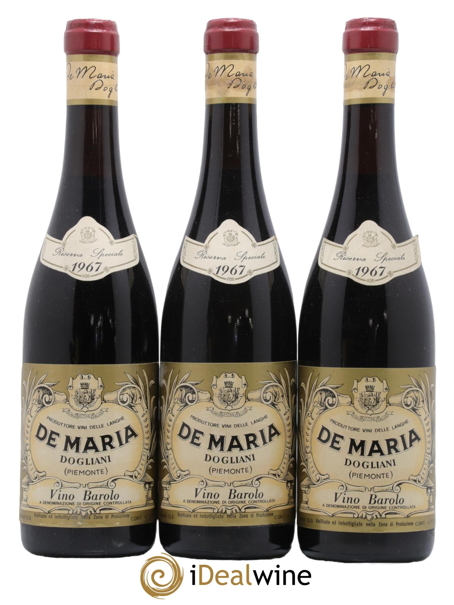 Barolo Riserva speciale de Maria 1967 - Posten von 3 Flaschen - 0