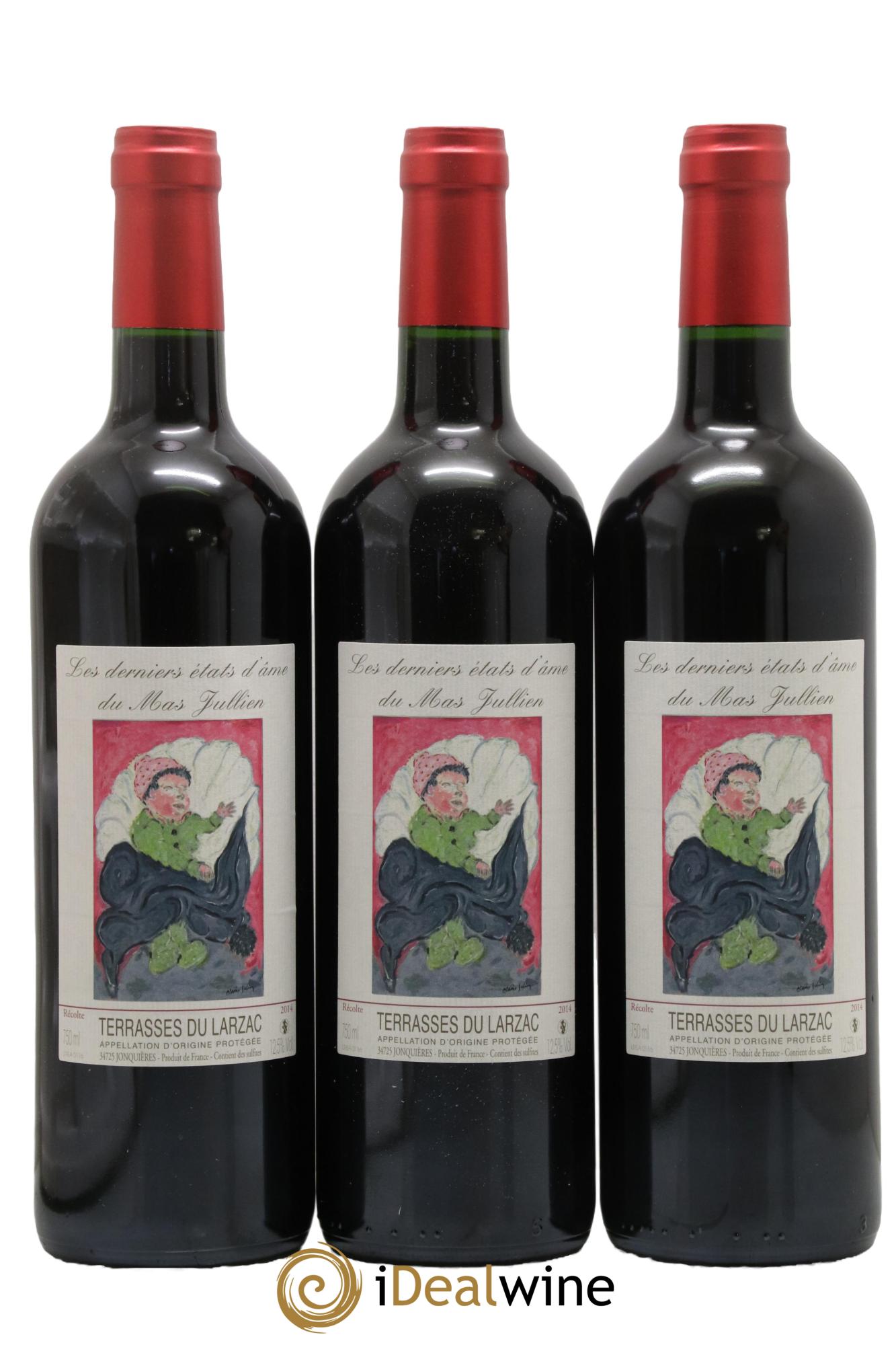 Terrasses du Larzac Mas Jullien  Les derniers états d'âme Olivier Jullien 2014 - Lot de 3 bouteilles - 0