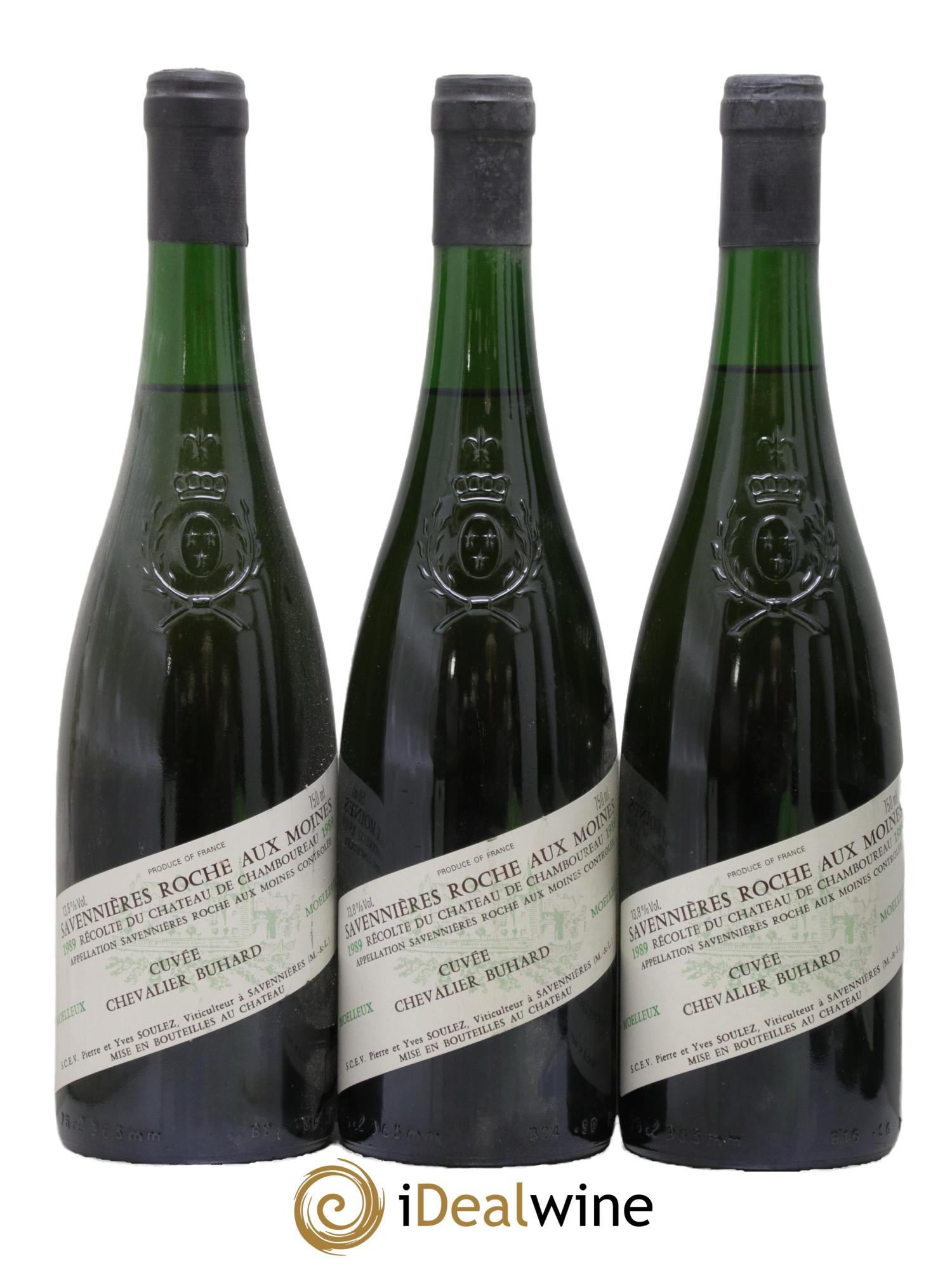 Savennières Roche aux Moines Château de Chamboureau Cuvée Chevalier Buhard 1989 - Posten von 3 Flaschen - 0