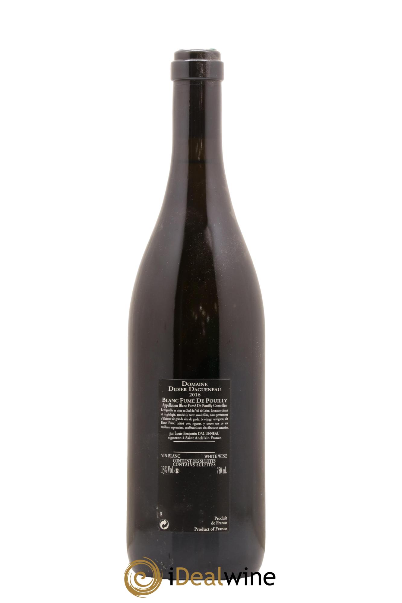 Vin de France (anciennement Pouilly-Fumé) Silex Dagueneau (Domaine Didier - Louis-Benjamin) 2016 - Lot de 1 bouteille - 1