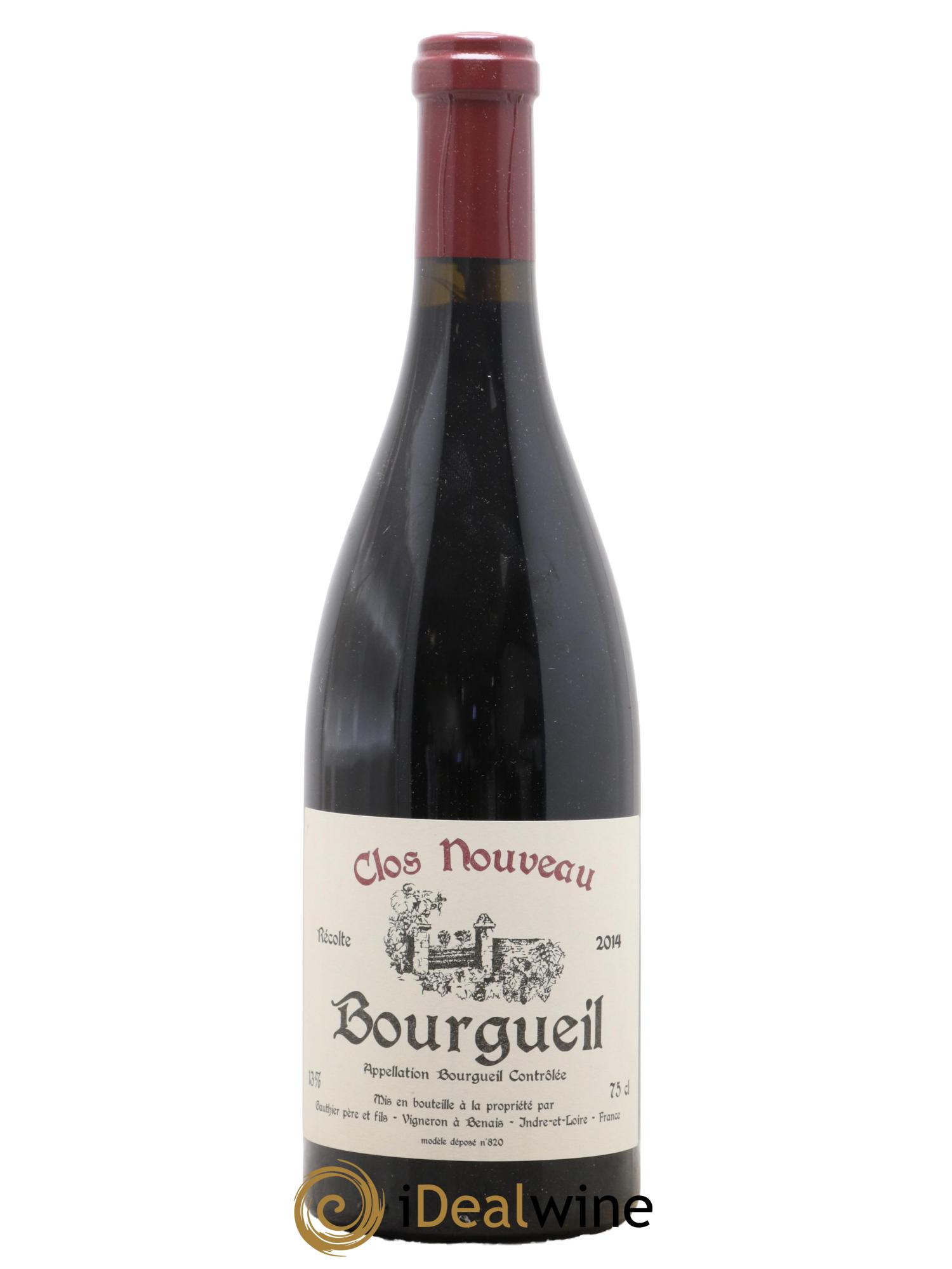 Bourgueil Clos Nouveau Domaine du Bel Air 2014 - Lot de 1 bouteille - 0
