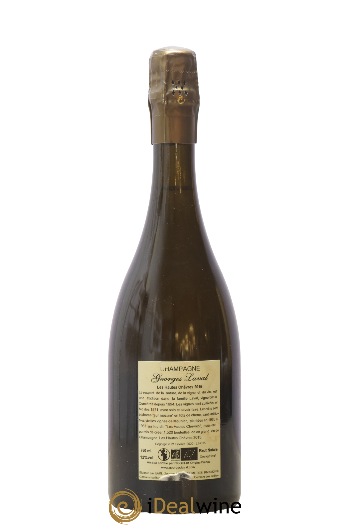 Les Hautes Chèvres 1er Cru Brut Nature Georges Laval 2015 - Lot of 1 bottle - 1