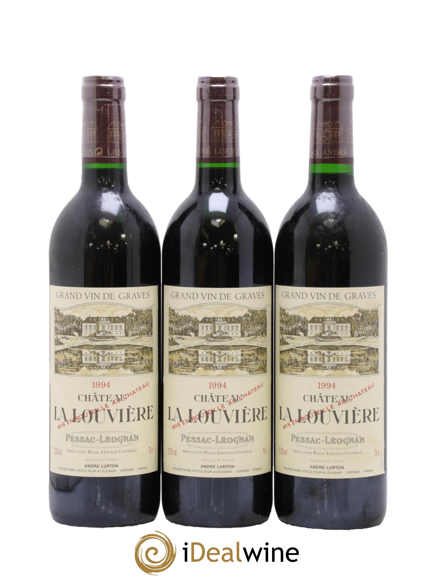 Château la Louvière 1994 - Lot de 3 bouteilles - 0