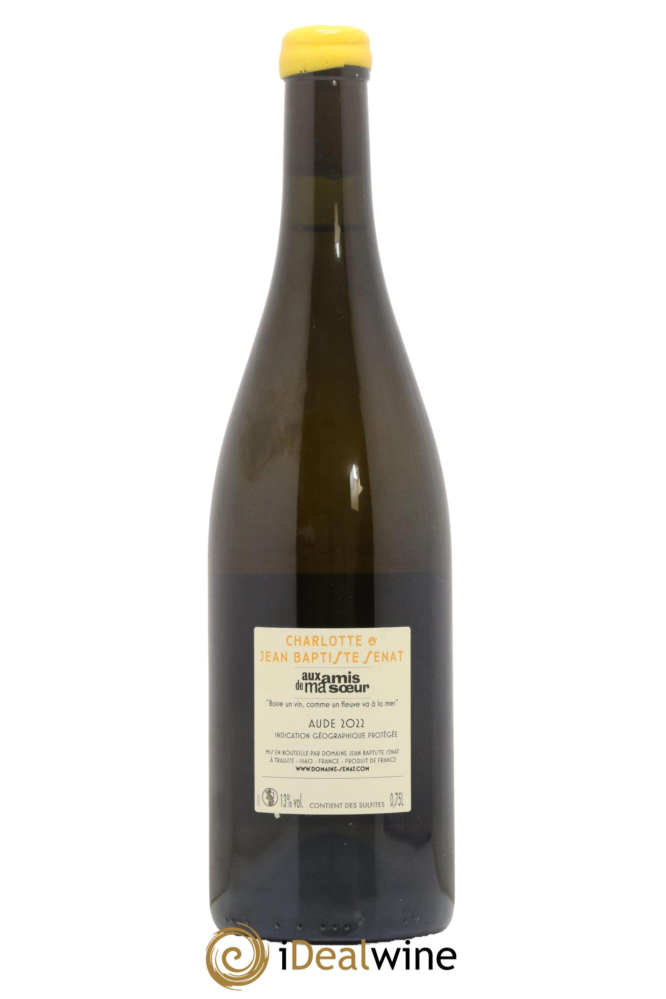 Aude Aux amis de ma soeur Jean-Baptiste Sénat  2022 - Lot de 1 bouteille - 1