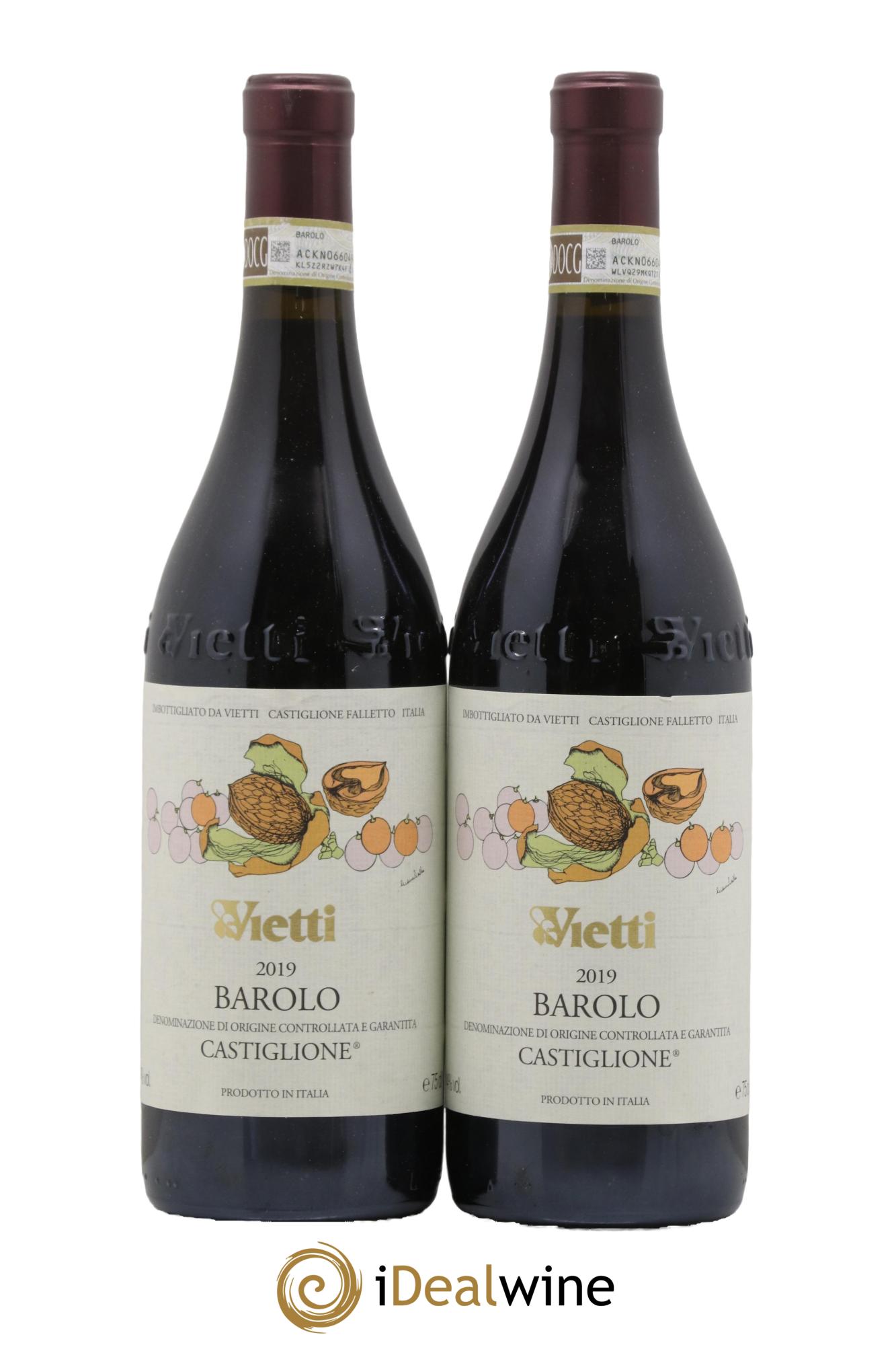 Barolo DOCG Castiglione Vietti 2019 - Lotto di 2 bottiglie - 0