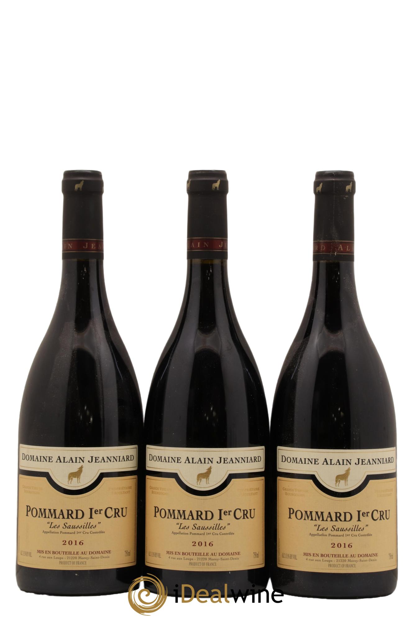 Pommard 1er Cru Les Saussilles Domaine Alain Jeanniard 2016 - Lot de 3 bouteilles - 0