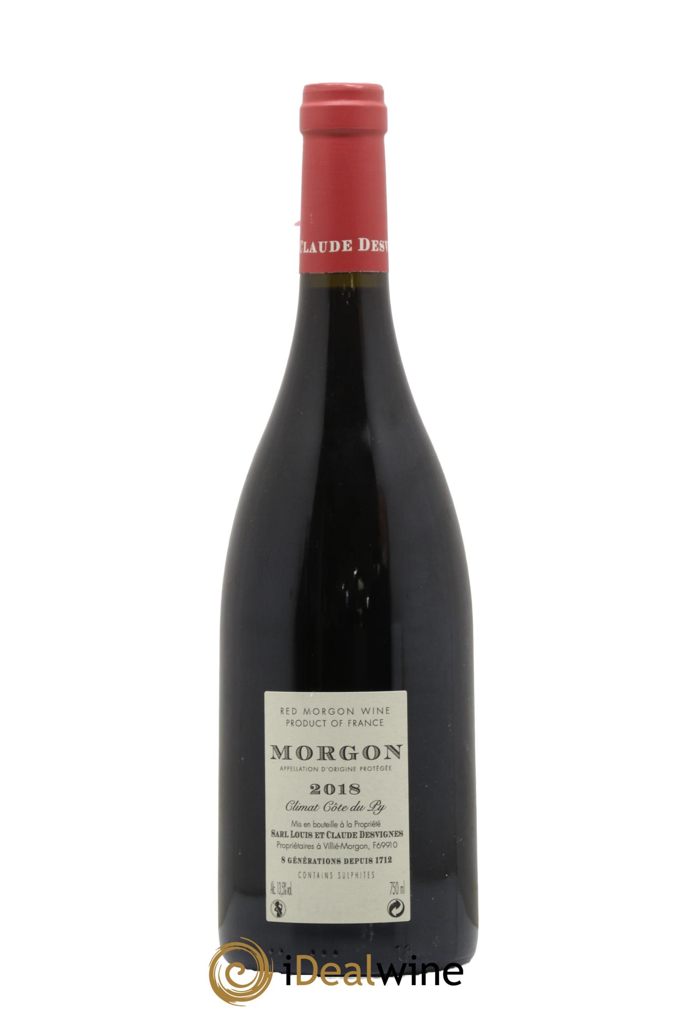 Morgon Côte de Py Javernières Louis-Claude Desvignes 2018 - Lotto di 1 bottiglia - 1
