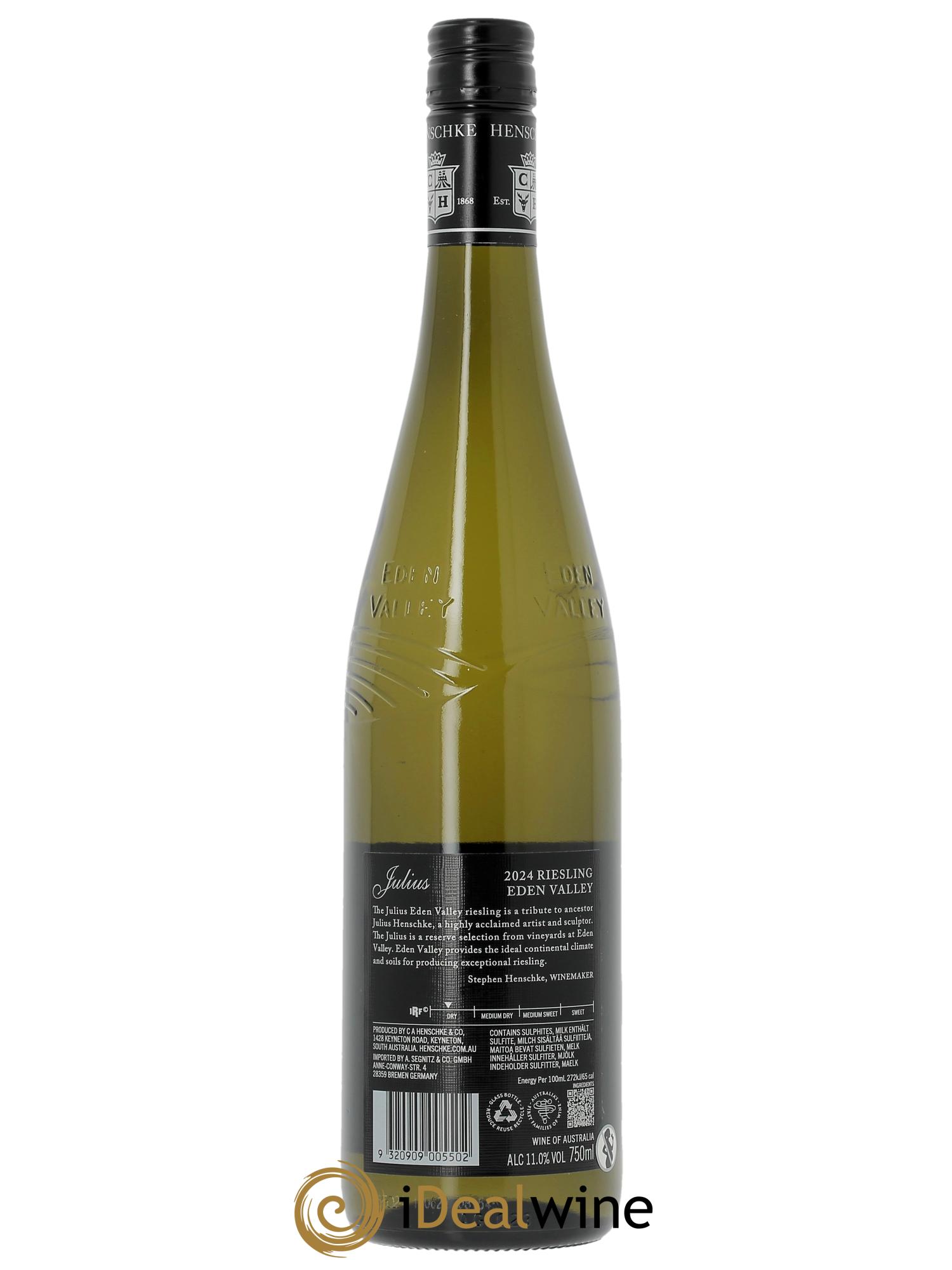 Riesling Julius Eden Valley Henschke  2024 - Lot de 1 bouteille - 1
