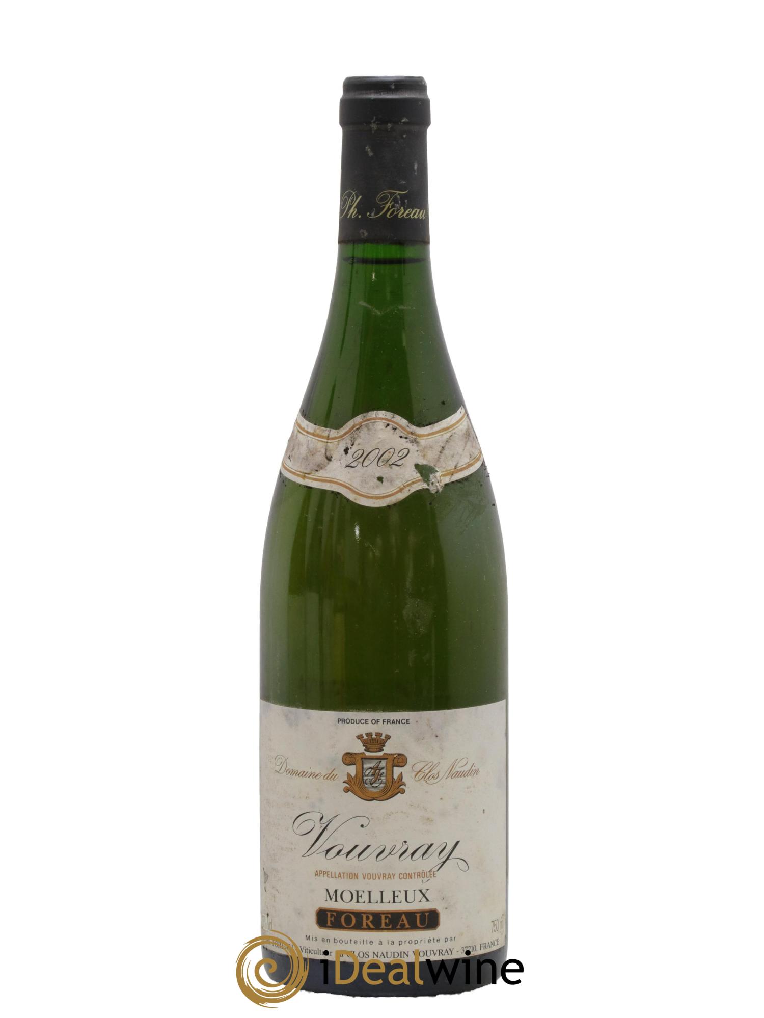 Vouvray Moelleux Clos Naudin - Philippe Foreau 2002 - Lot de 1 bouteille - 0