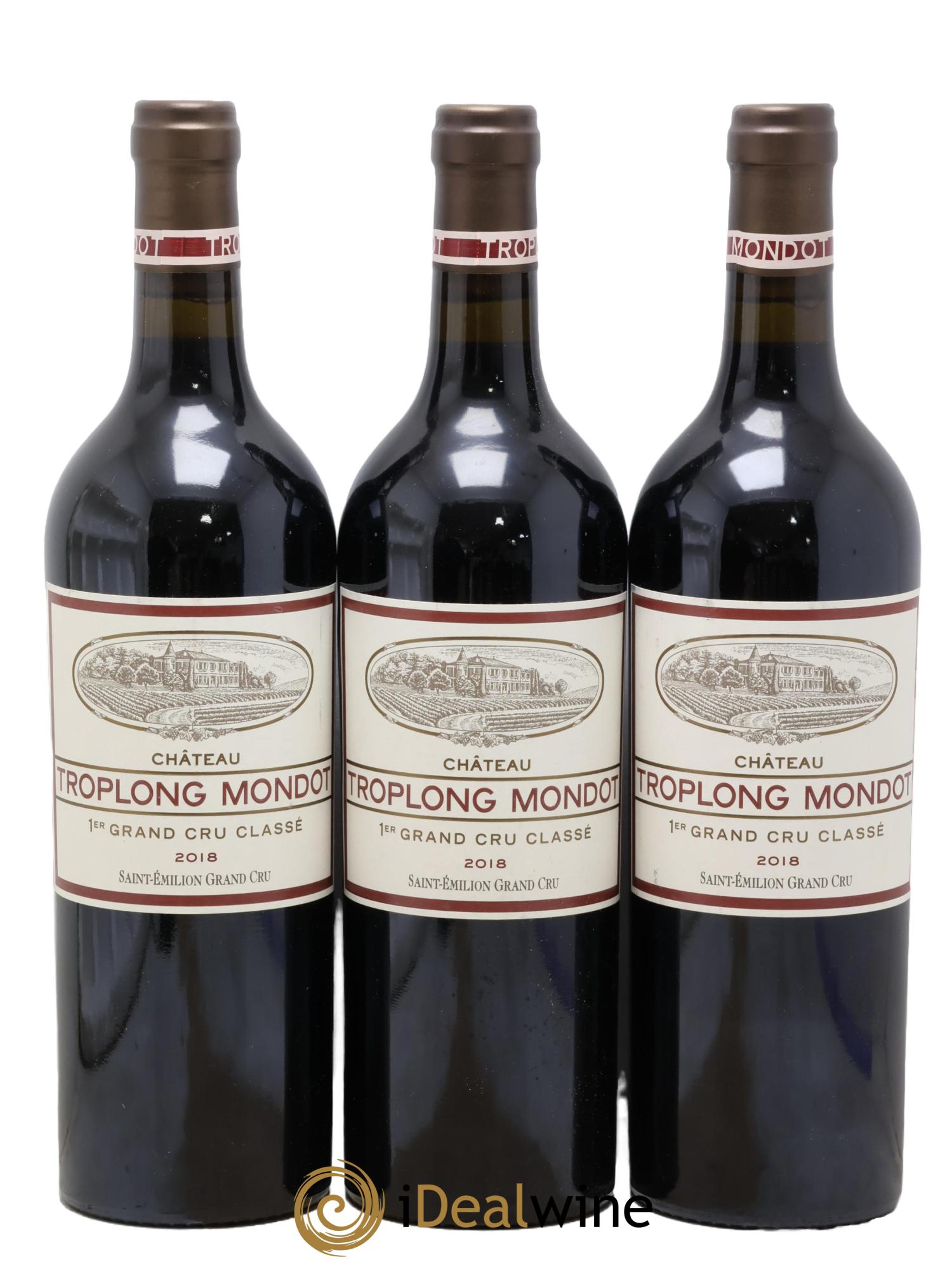 Château Troplong Mondot 1er Grand Cru Classé B 2018 - Lot de 3 bouteilles - 0
