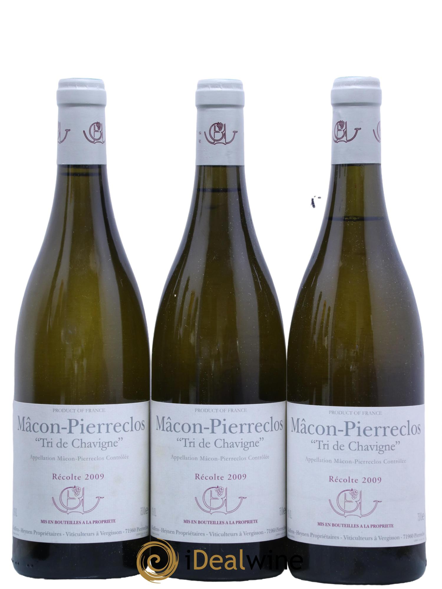 Mâcon-Pierreclos Tri de Chavigne Guffens-Heynen 2009 - Lot de 3 bouteilles - 0