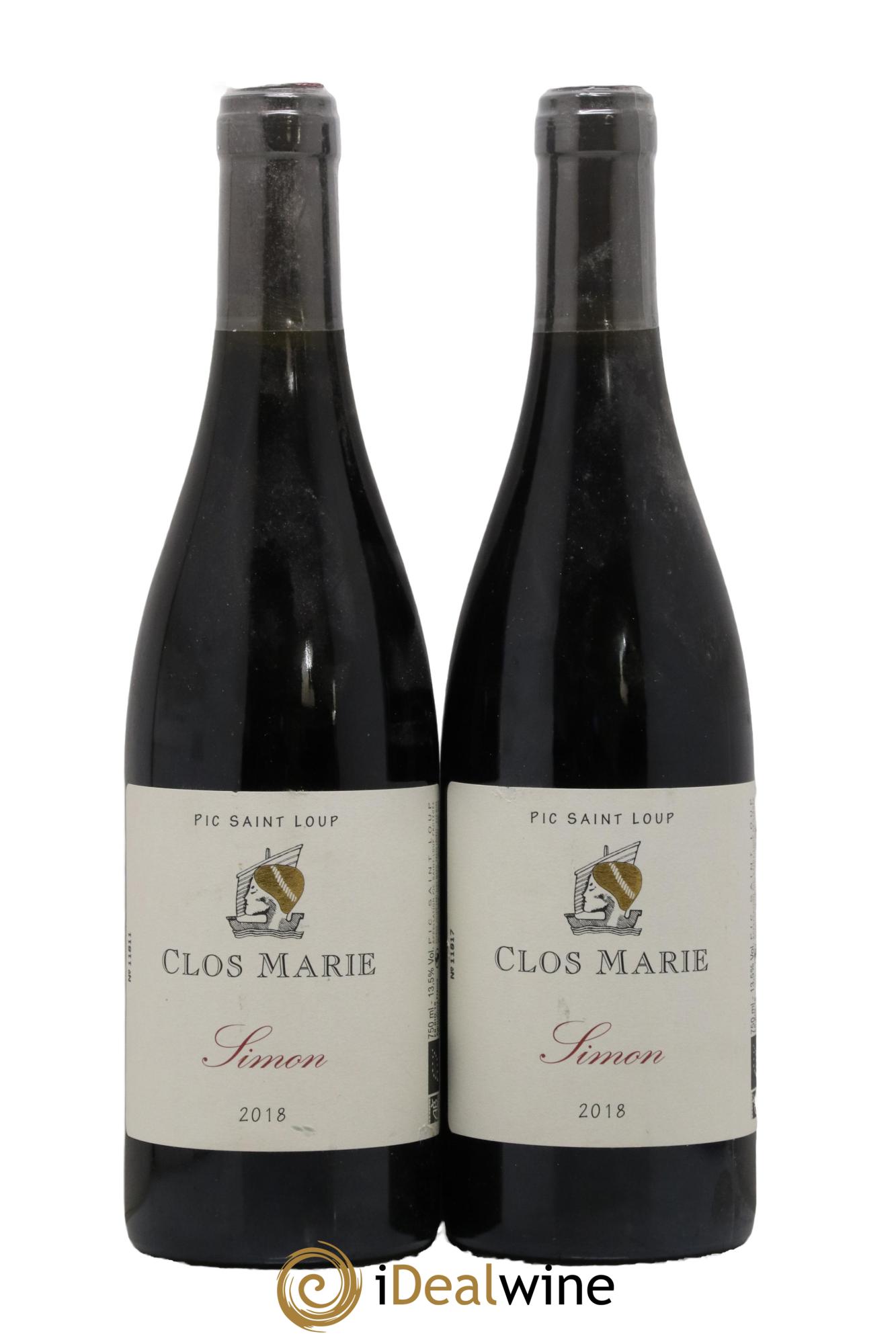 Pic Saint-Loup Clos Marie Cuvée Simon Christophe Peyrus et Françoise Julien 2018 - Lot of 2 bottles - 0