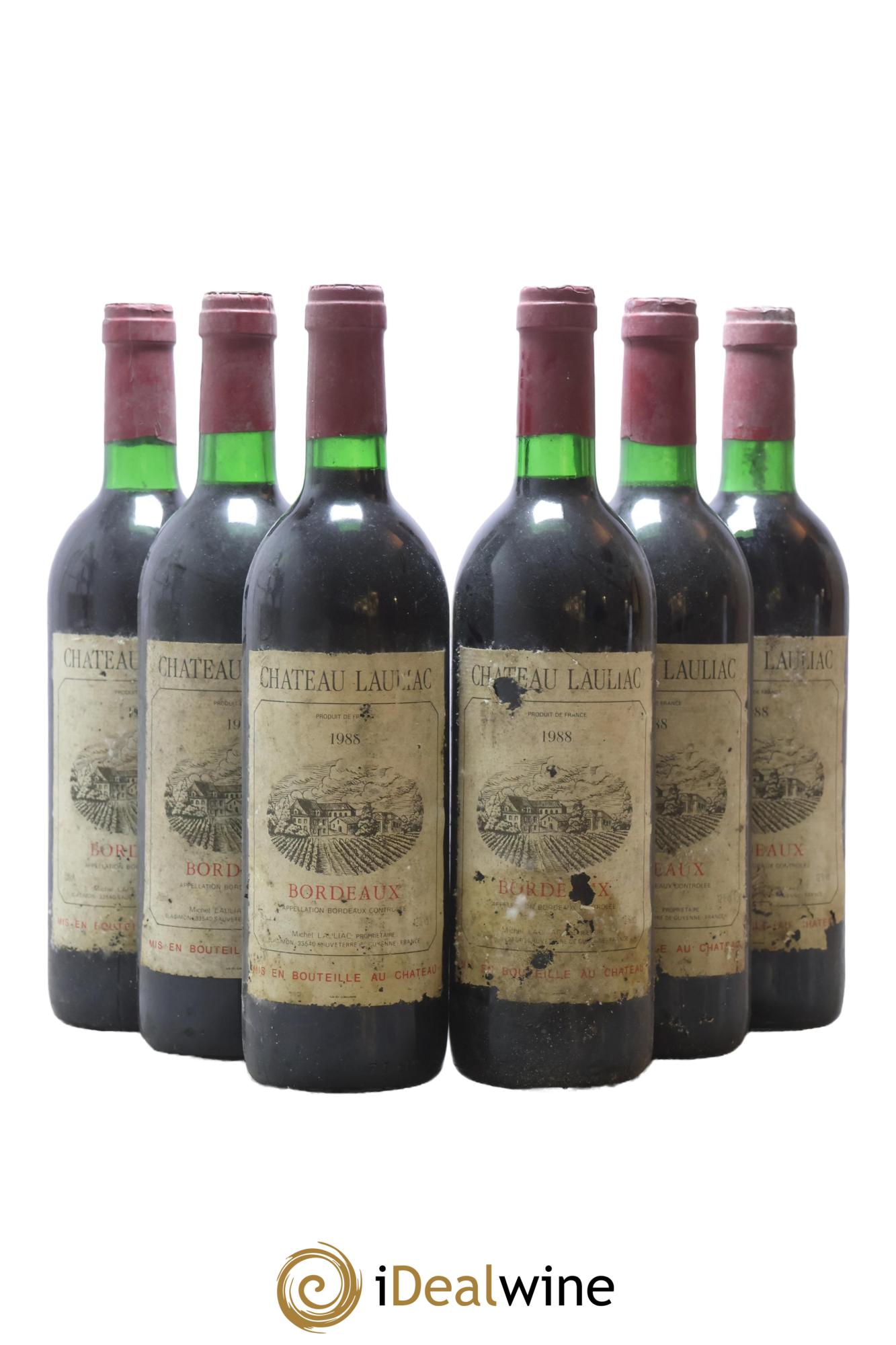 Bordeaux Château Lauliac 1988 - Posten von 6 Flaschen - 0