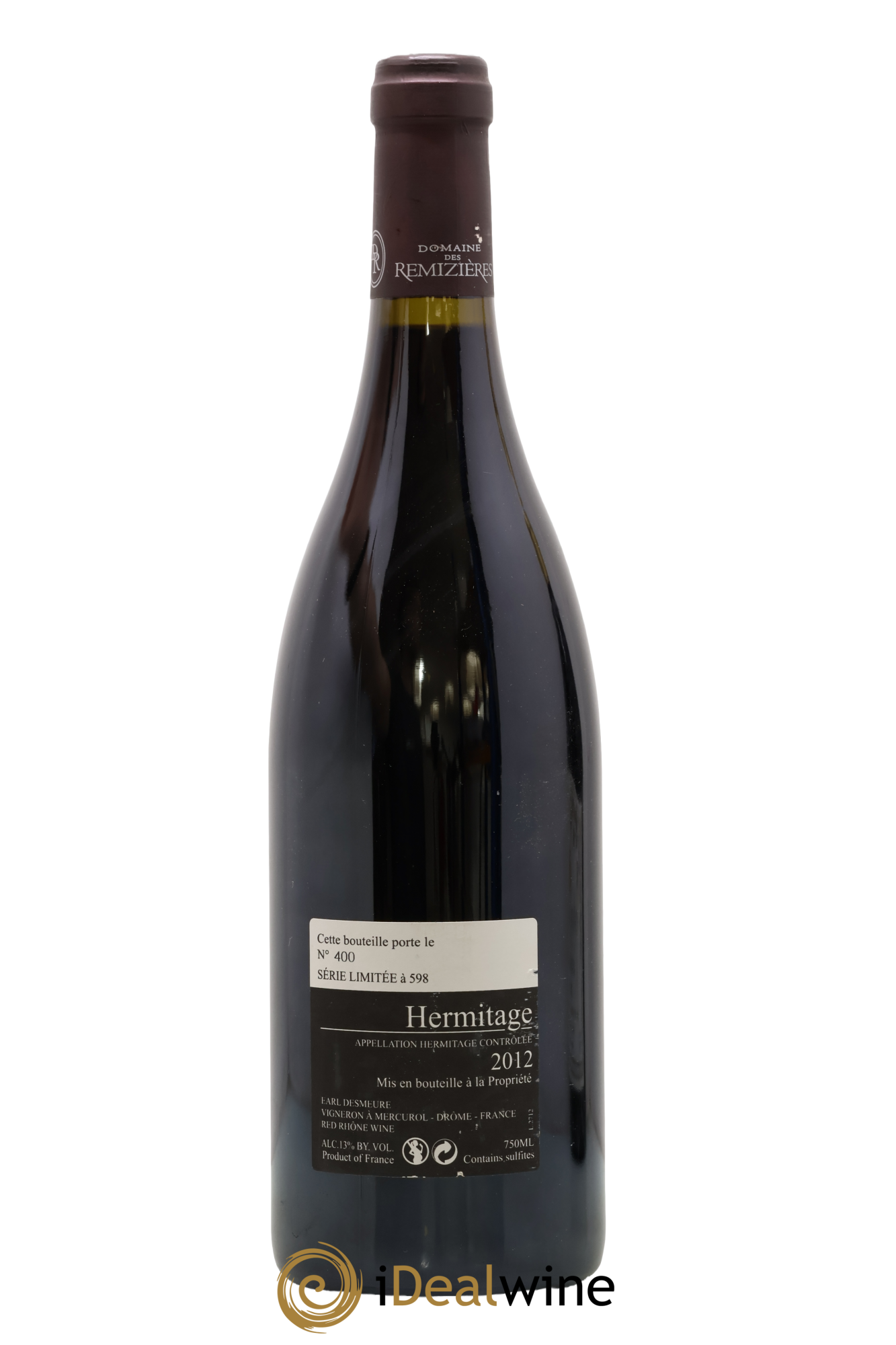 Hermitage Autrement Rémizières (Domaine des) 2012 - Lot de 1 bouteille - 1