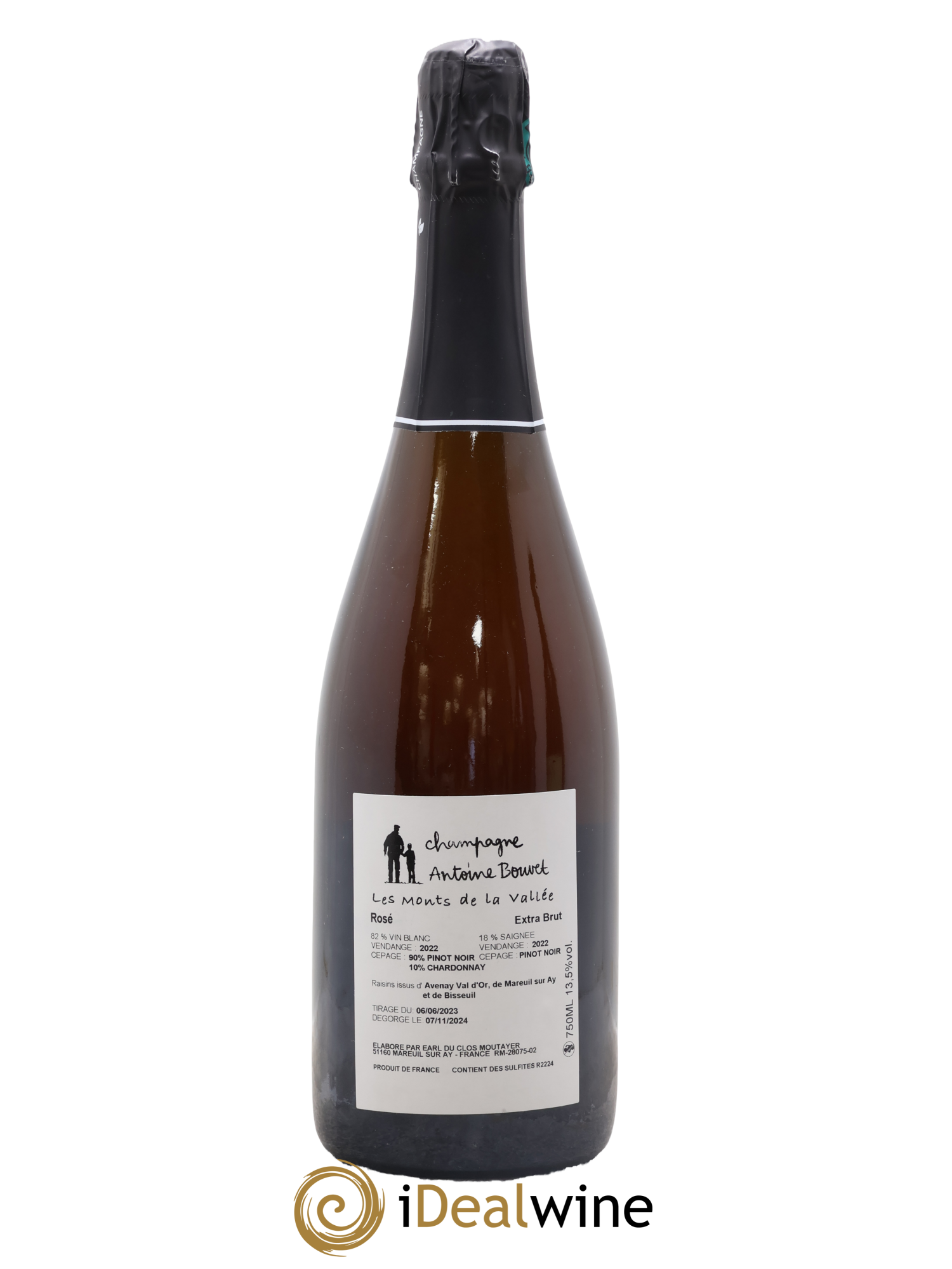 Extra Brut Les Monts de la Vallée Antoine Bouvet 2022 - Lot de 1 bouteille - 1