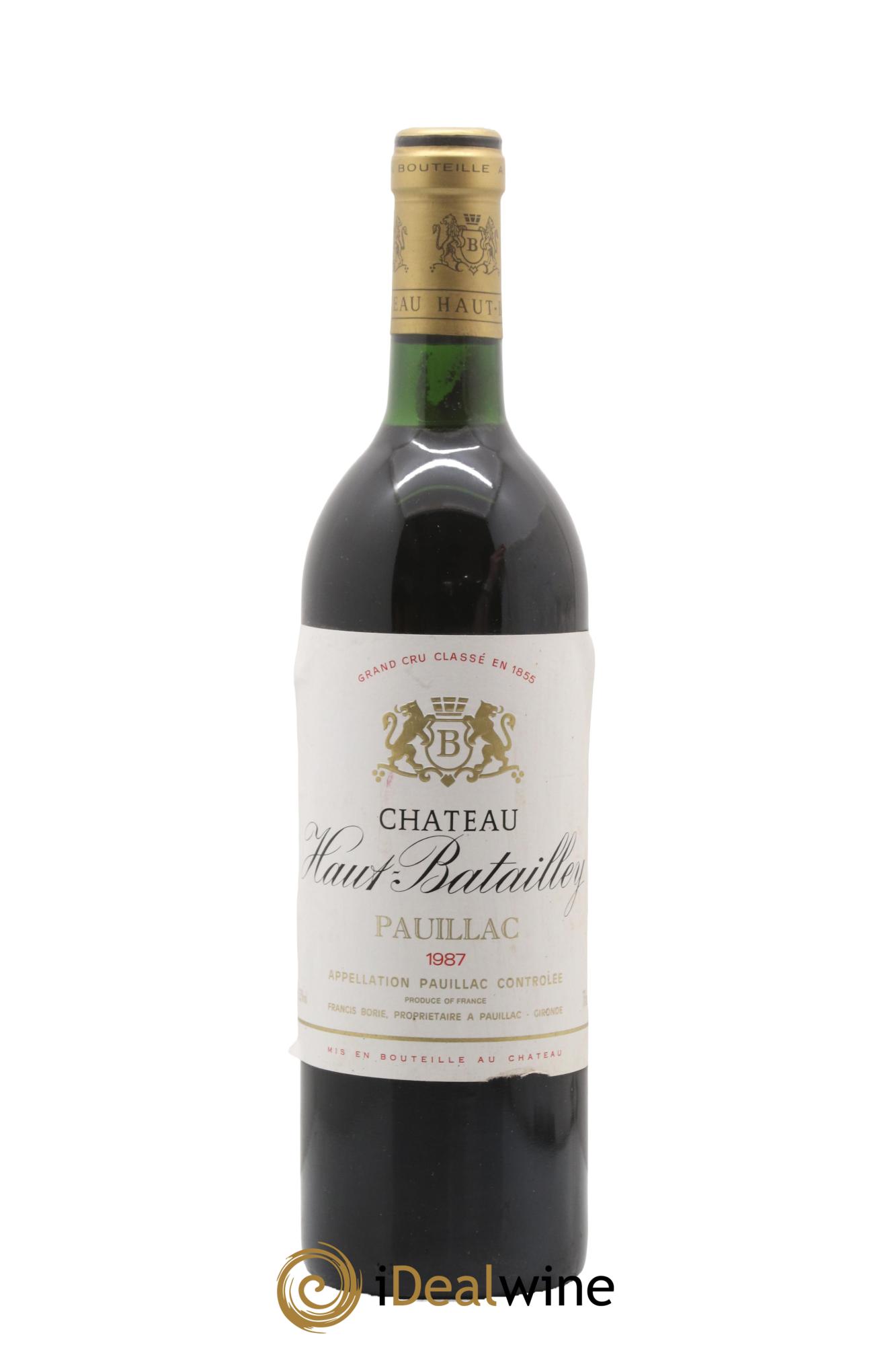 Château Haut Batailley 5ème Grand Cru Classé 1987 - Lot de 1 bouteille - 0