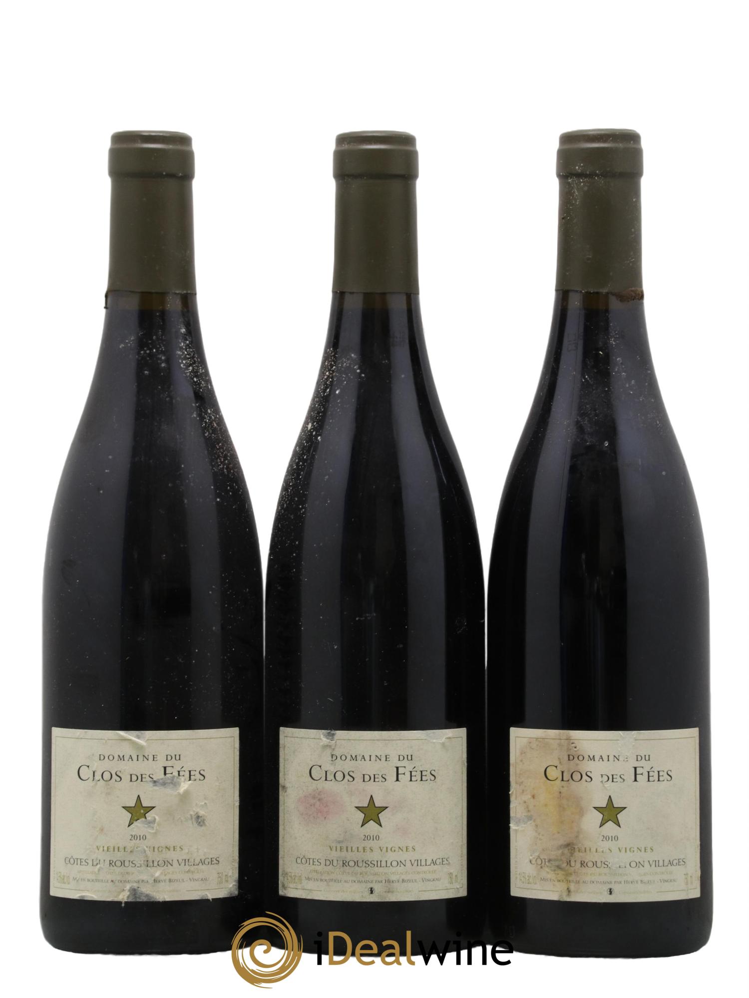 Côtes du Roussillon Villages Clos des Fées Vieilles vignes Hervé Bizeul 2010 - Lot de 3 bouteilles - 0