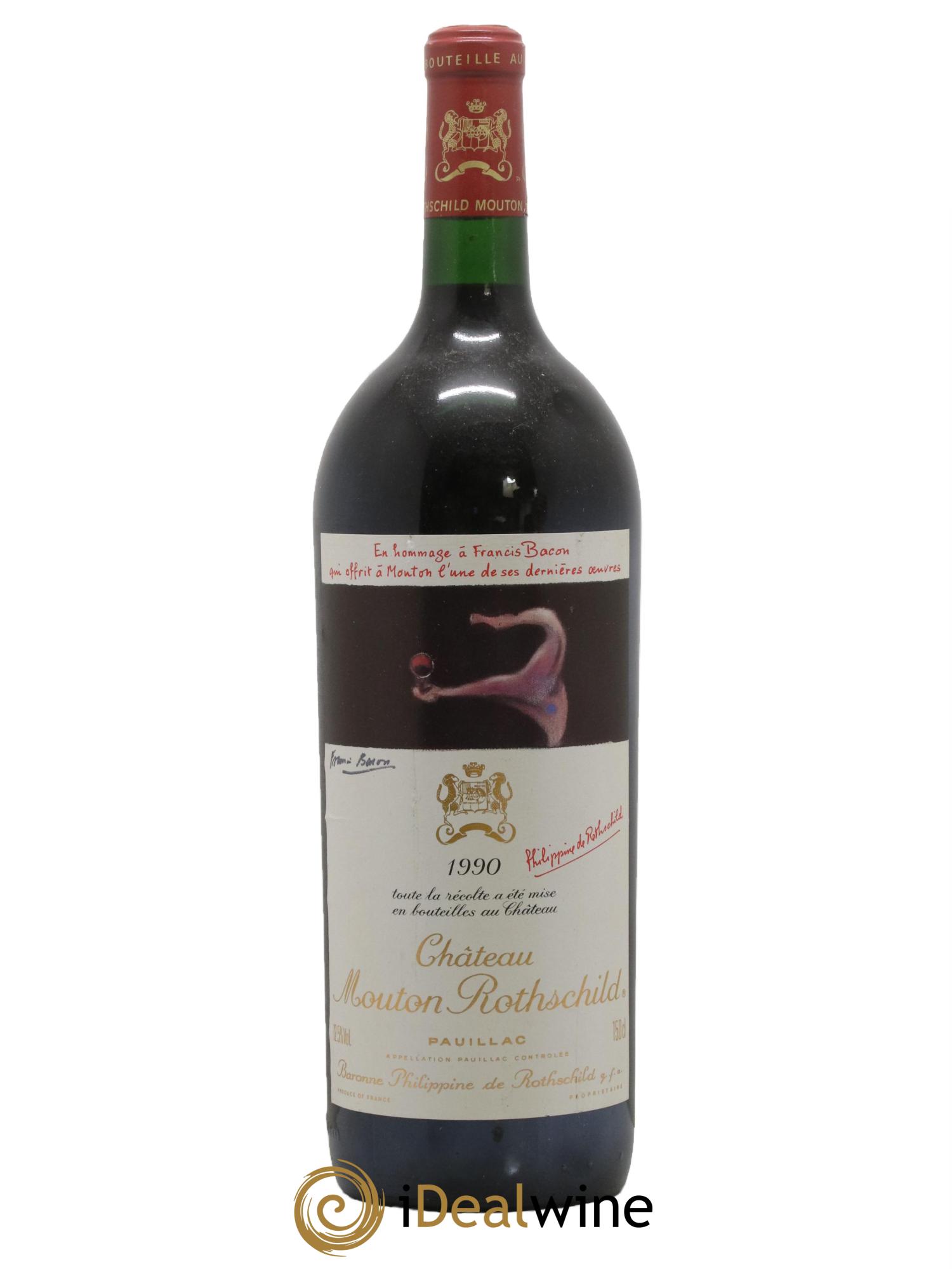 Château Mouton Rothschild 1er Grand Cru Classé 1990 - Lot de 1 magnum - 0