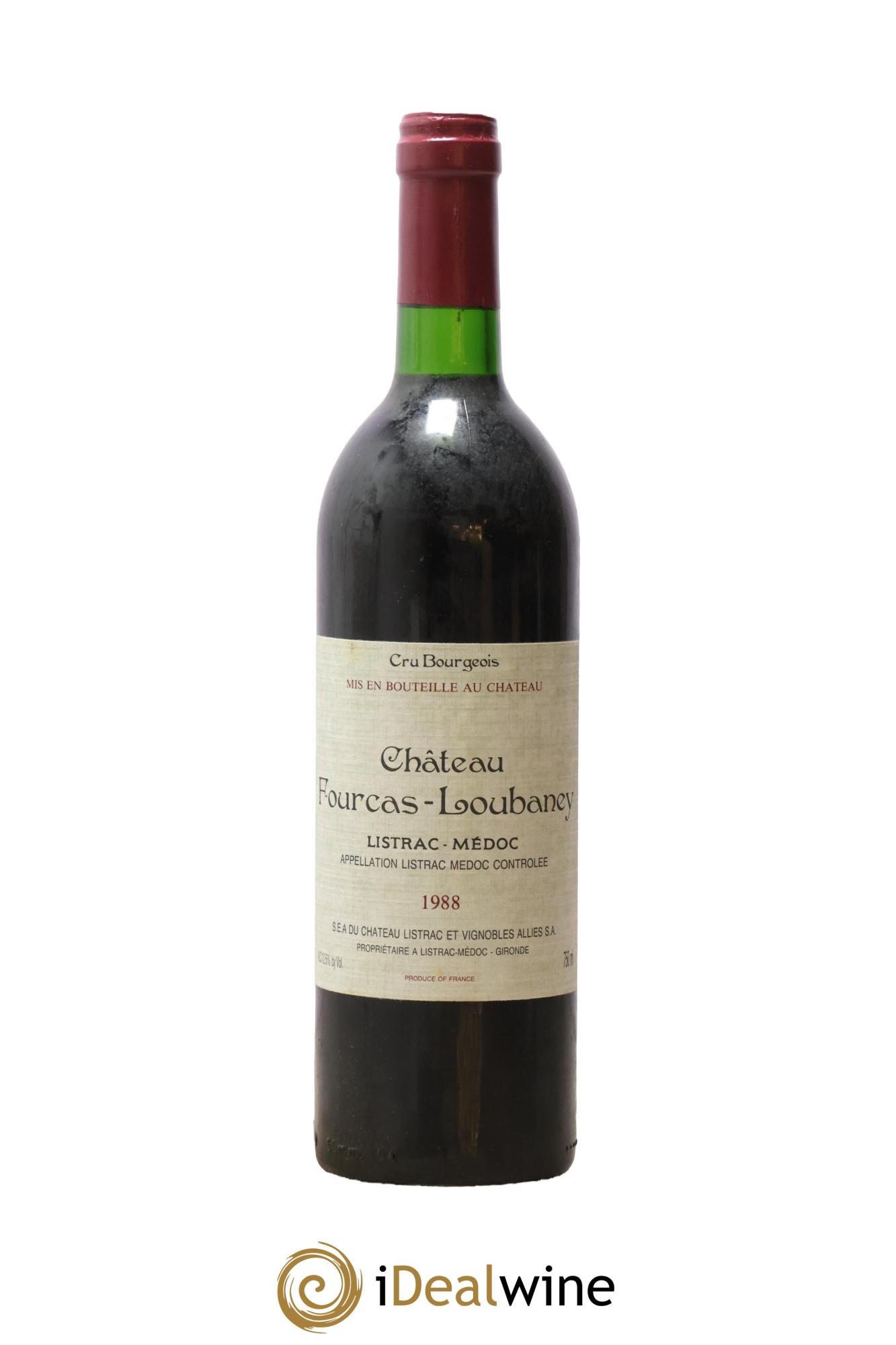 Château Fourcas Loubaney Cru Bourgeois 1988 - Posten von 1 Flasche - 0