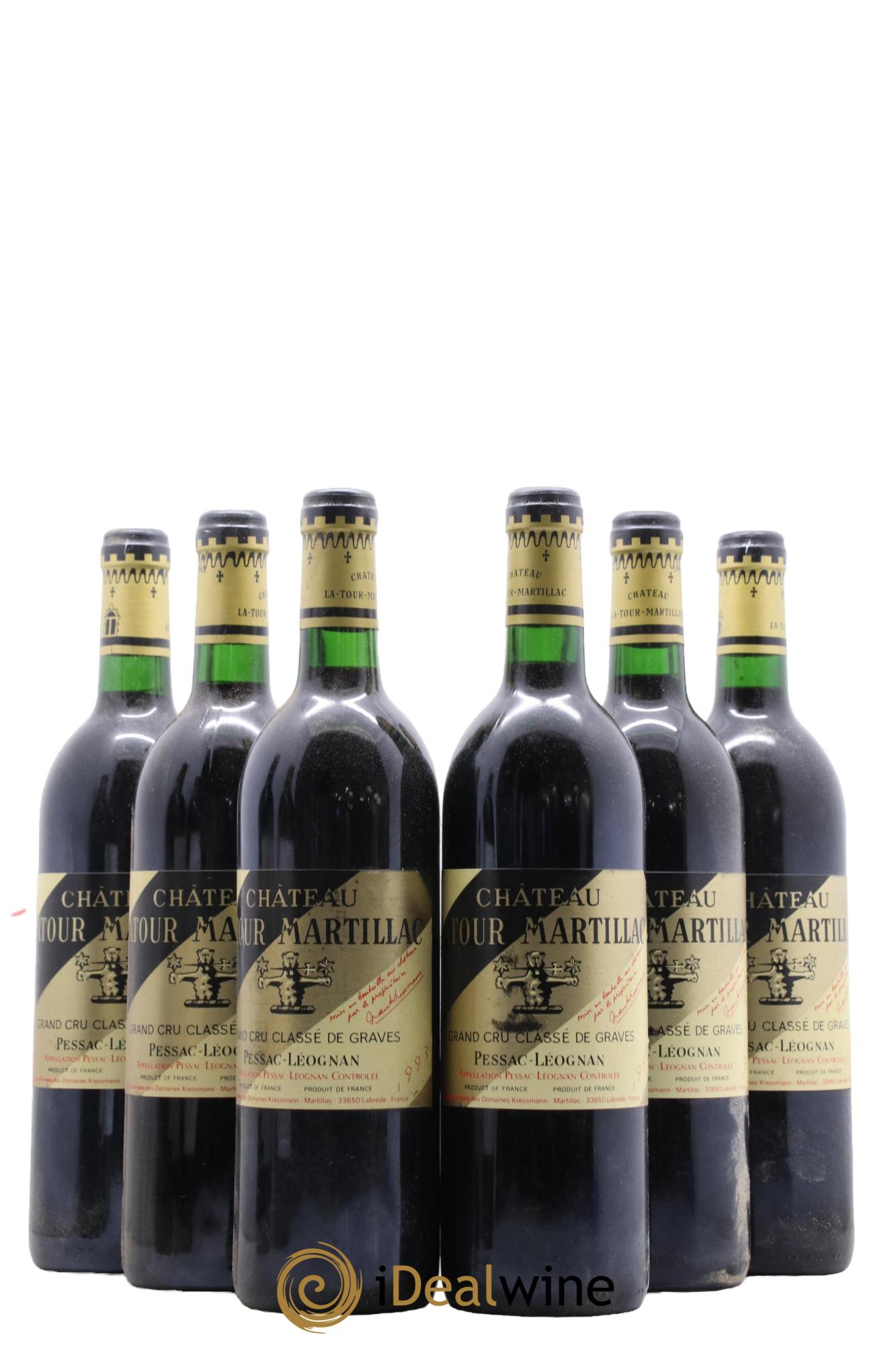 Château Latour-Martillac Cru Classé de Graves 1993 - Lot de 6 bouteilles - 0
