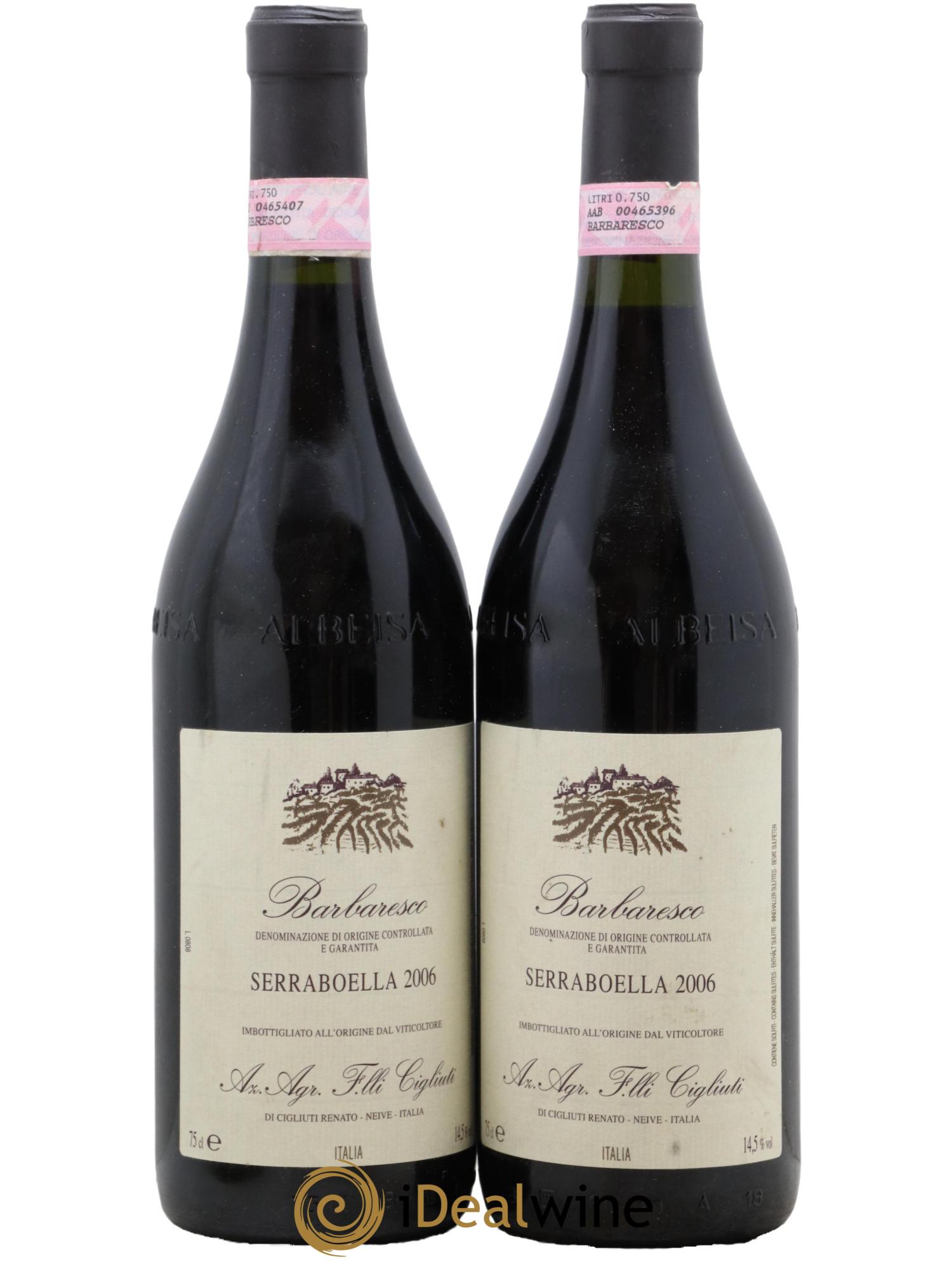 Barbaresco DOCG Serraboella Cigliuti Renato 2006 - Lot de 2 bouteilles - 0